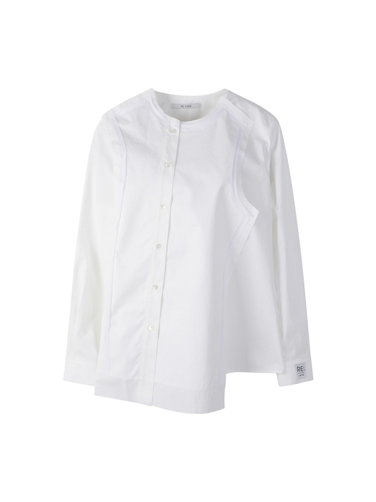 래코드(RECODE) Raw Cutting Detail Shirts_RQSAA23505WHX