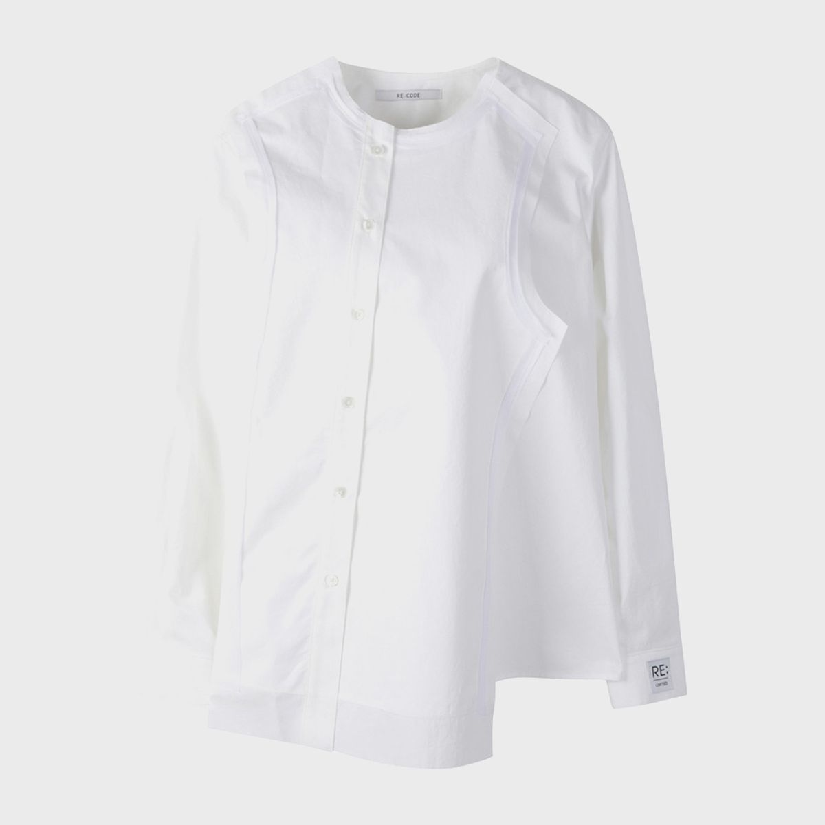 래코드(RECODE) Raw Cutting Detail Shirts_RQSAA23505WHX