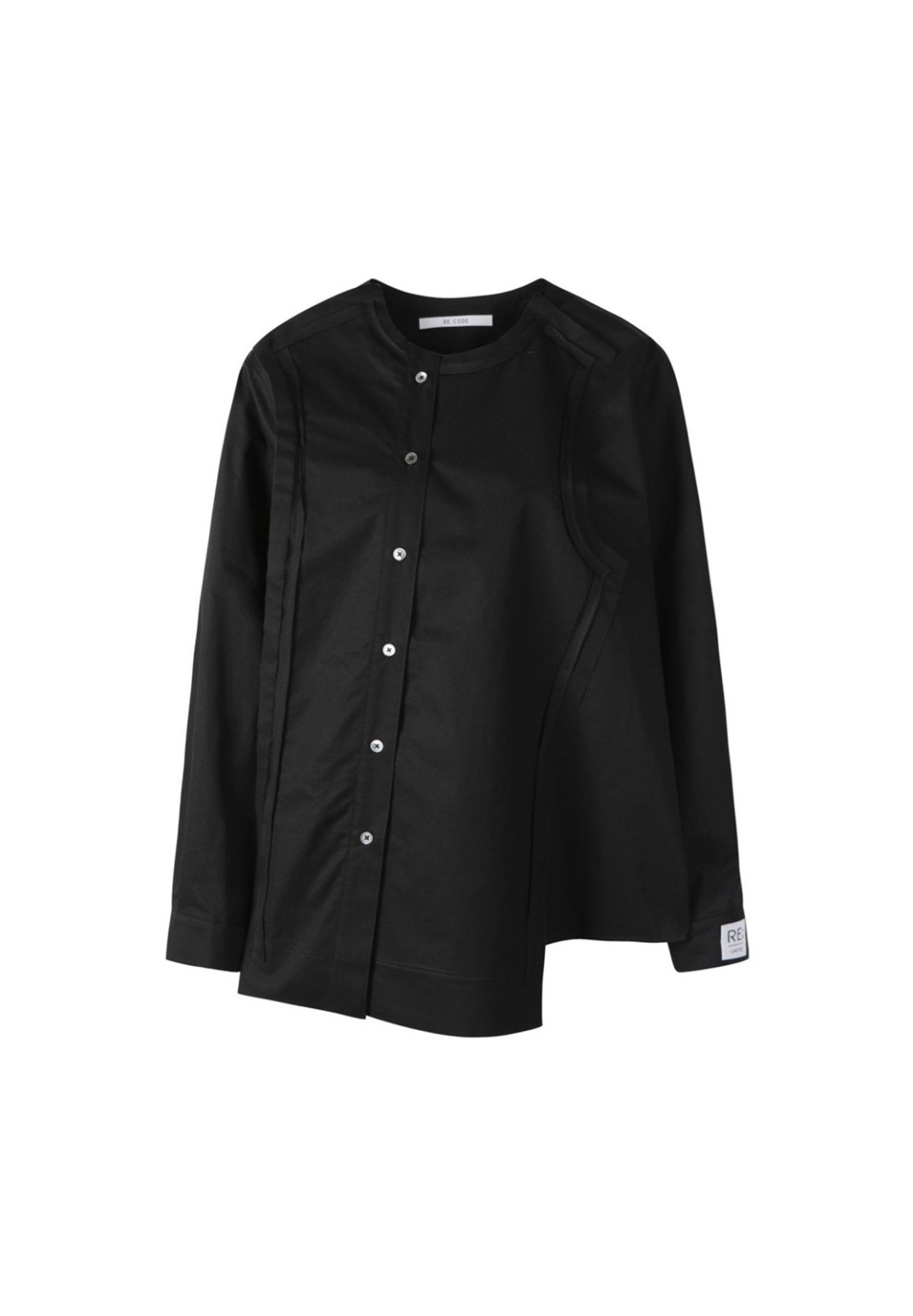 래코드(RECODE) Raw Cutting Detail Shirts_RQSAA23505BKX