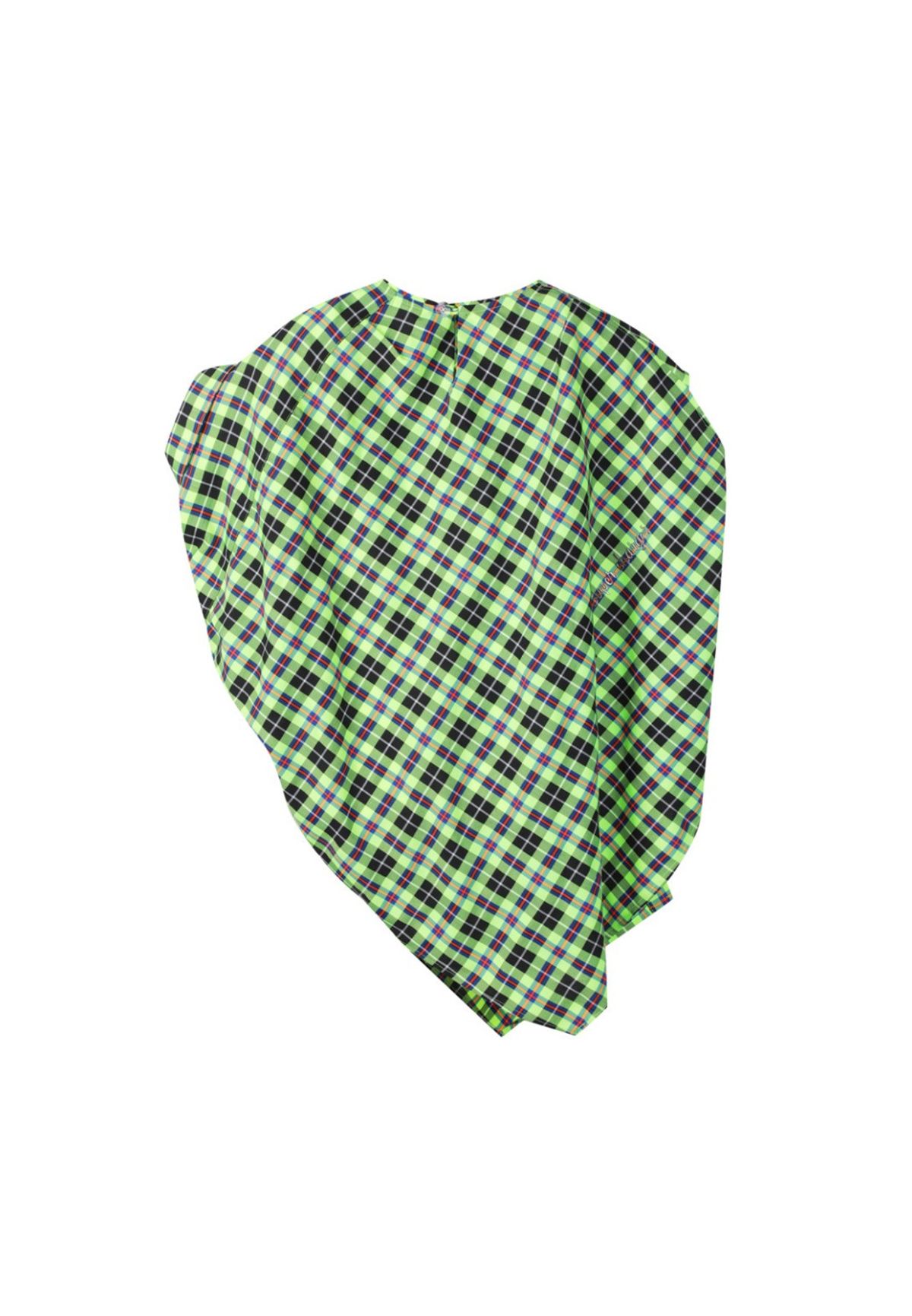 래코드(RECODE) Unbalanced Green Check Shirts_RQSAM23597GRX