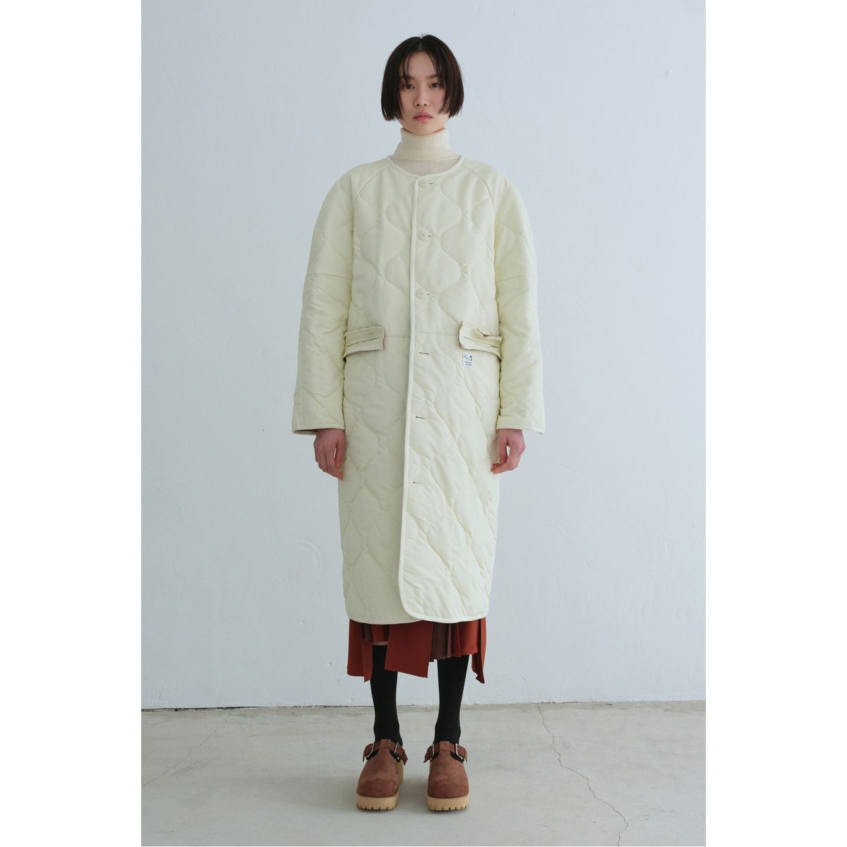 래코드(RECODE) Raw Pocket Detail Quilting Jumper_RQUAW23527IVX