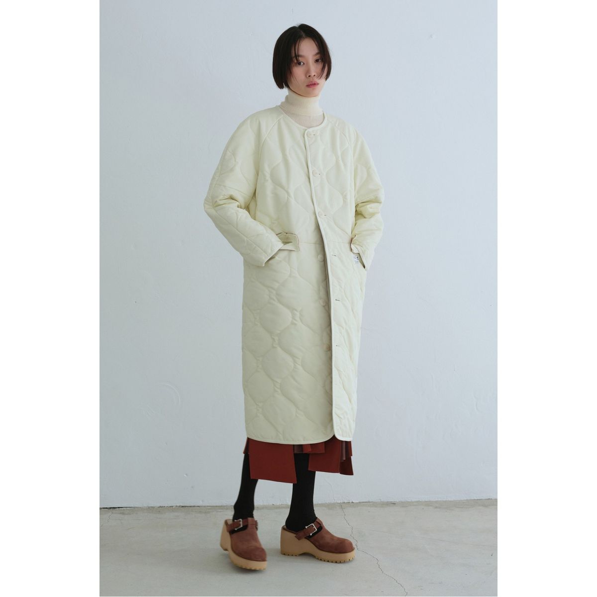 래코드(RECODE) Raw Pocket Detail Quilting Jumper_RQUAW23527IVX