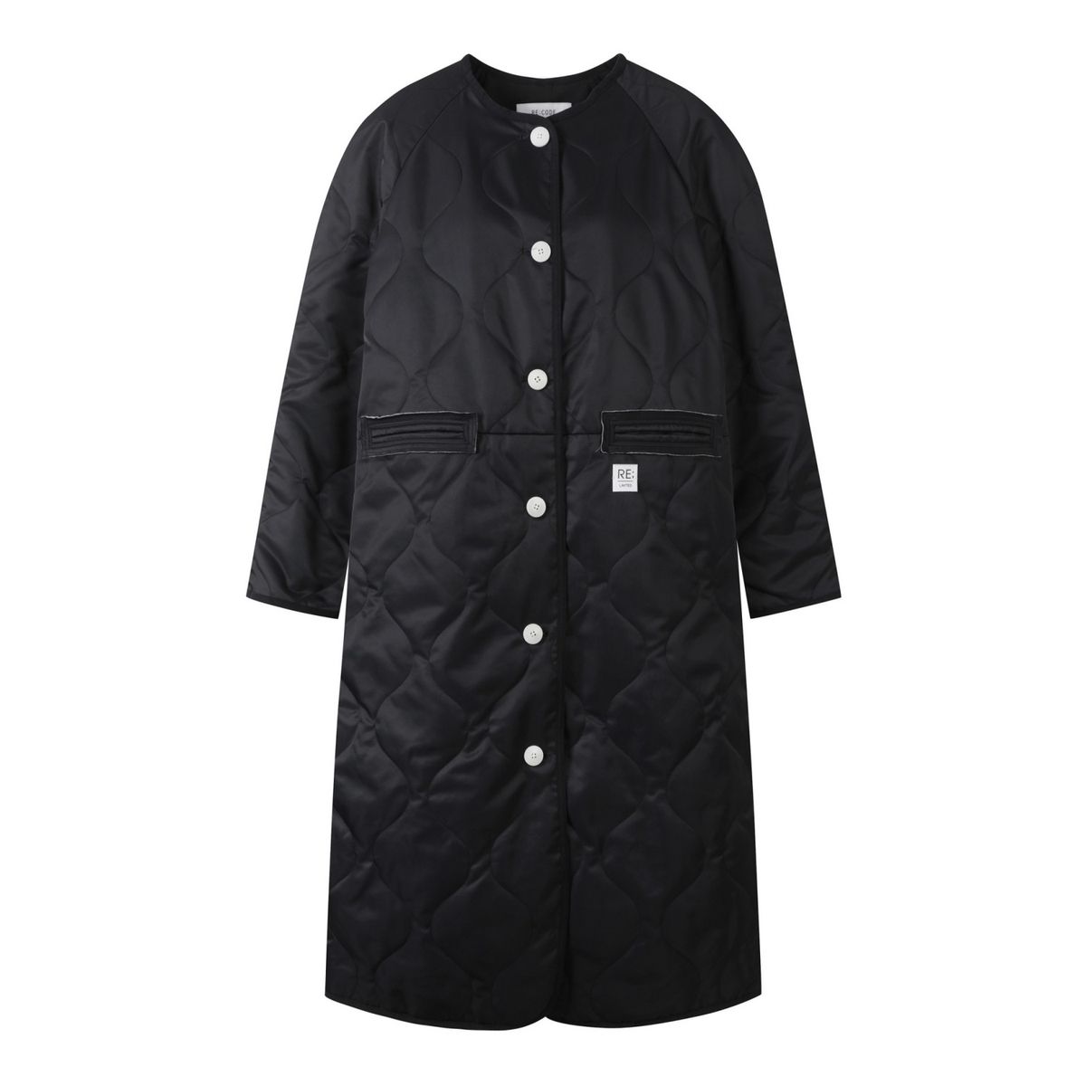 래코드(RECODE) Raw Pocket Detail Quilting Jumper_RQUAW23527BKX