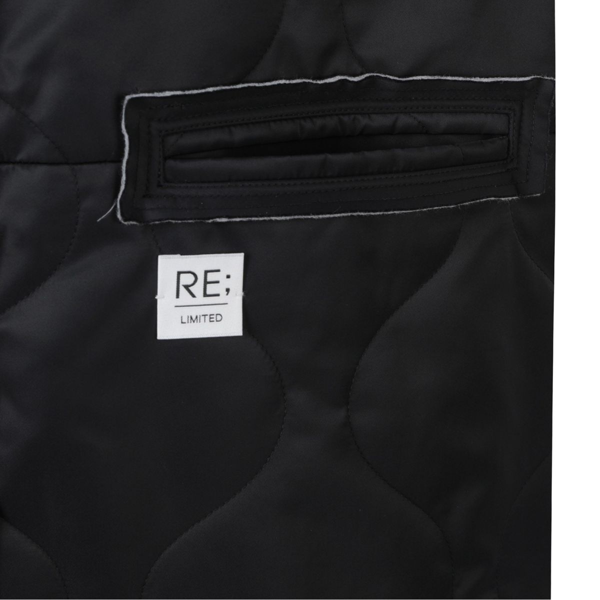 래코드(RECODE) Raw Pocket Detail Quilting Jumper_RQUAW23527BKX