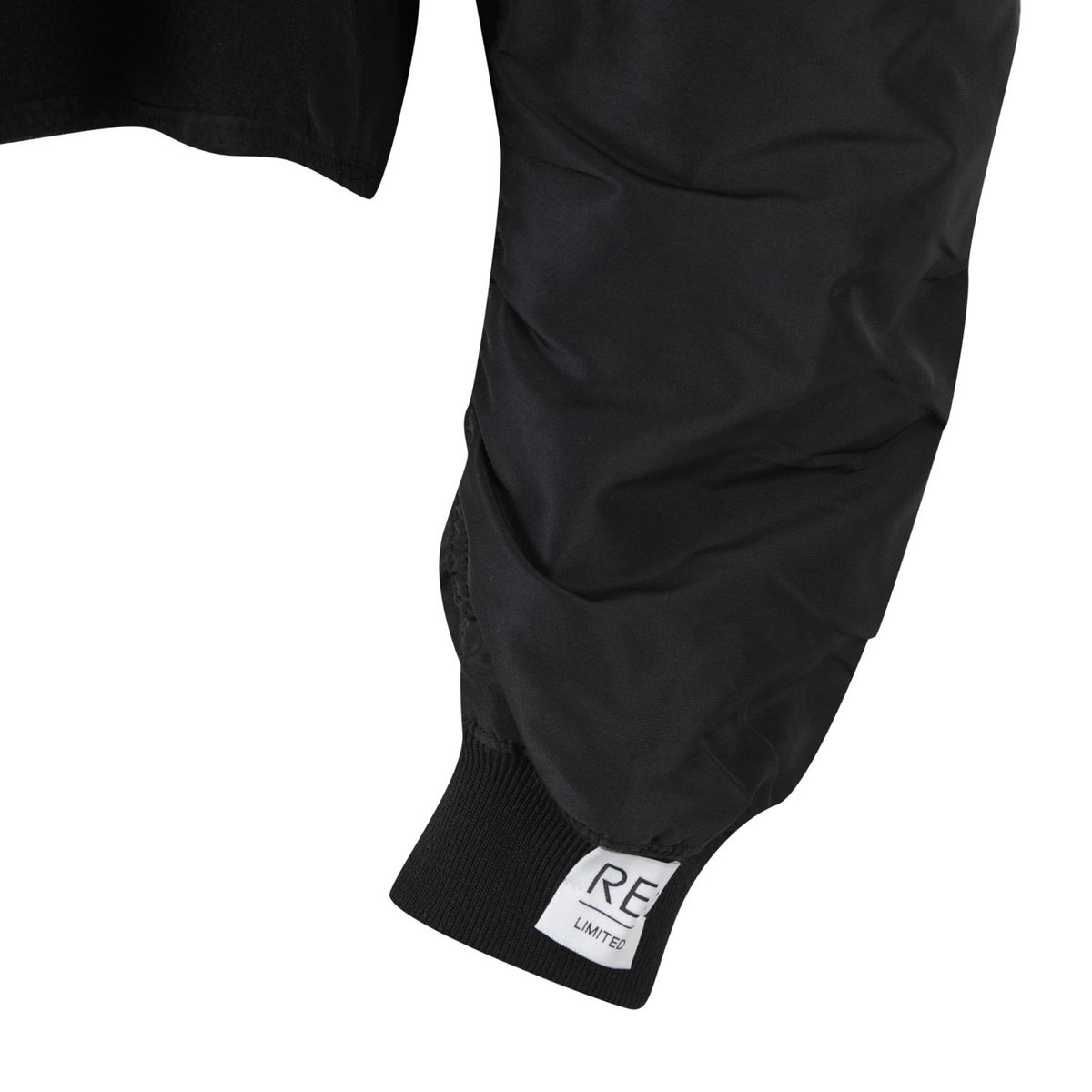 래코드(RECODE) Unbalanced Bomber Sleeve Sweatshirts_RQTAA23510BKX