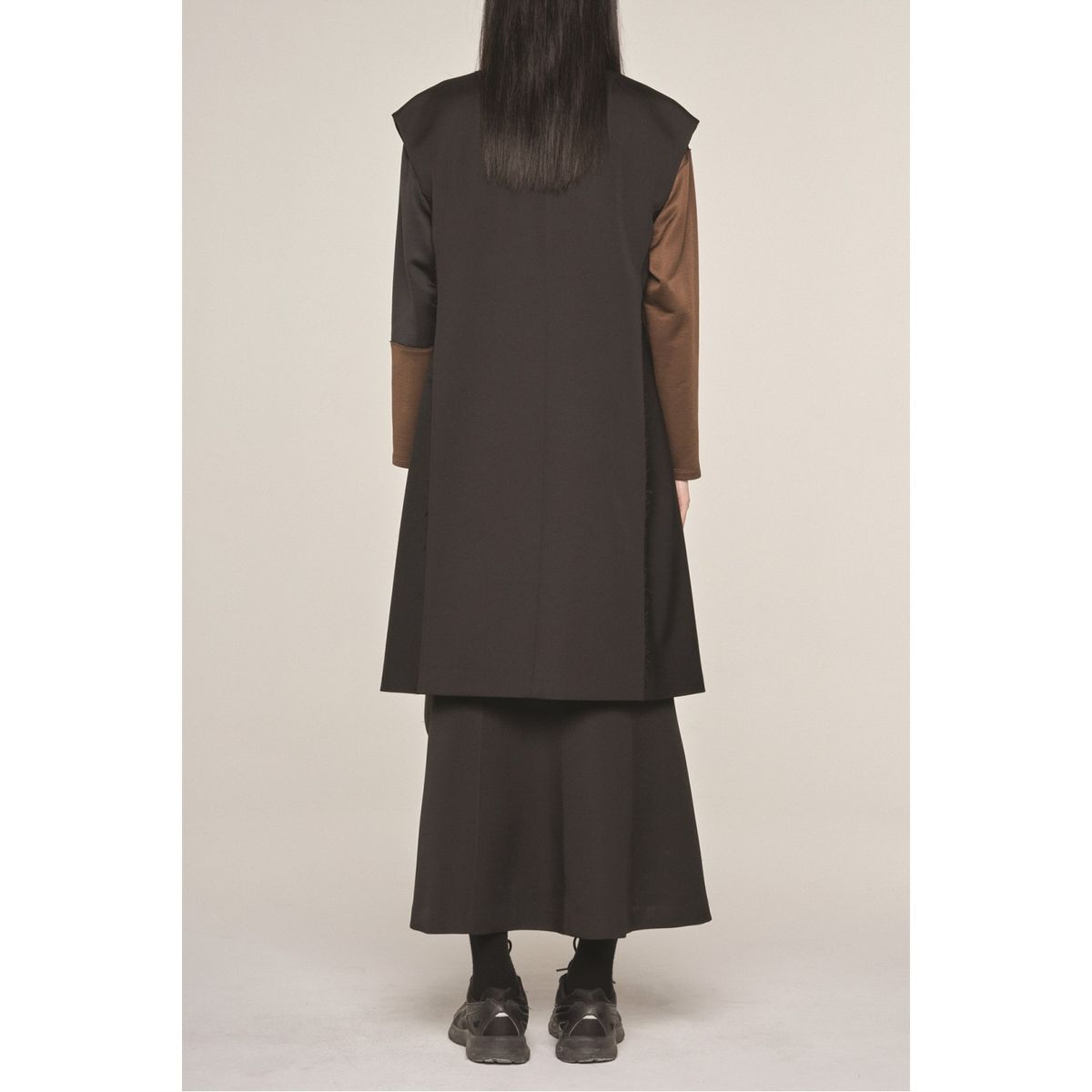 래코드(RECODE) Patch Work Long Vest_RQVAA23501BKX