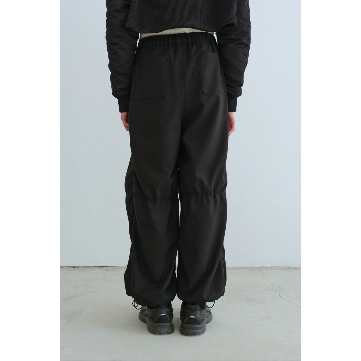 래코드(RECODE) Voluminous Wide Long Pants_RQPAA23517BKX