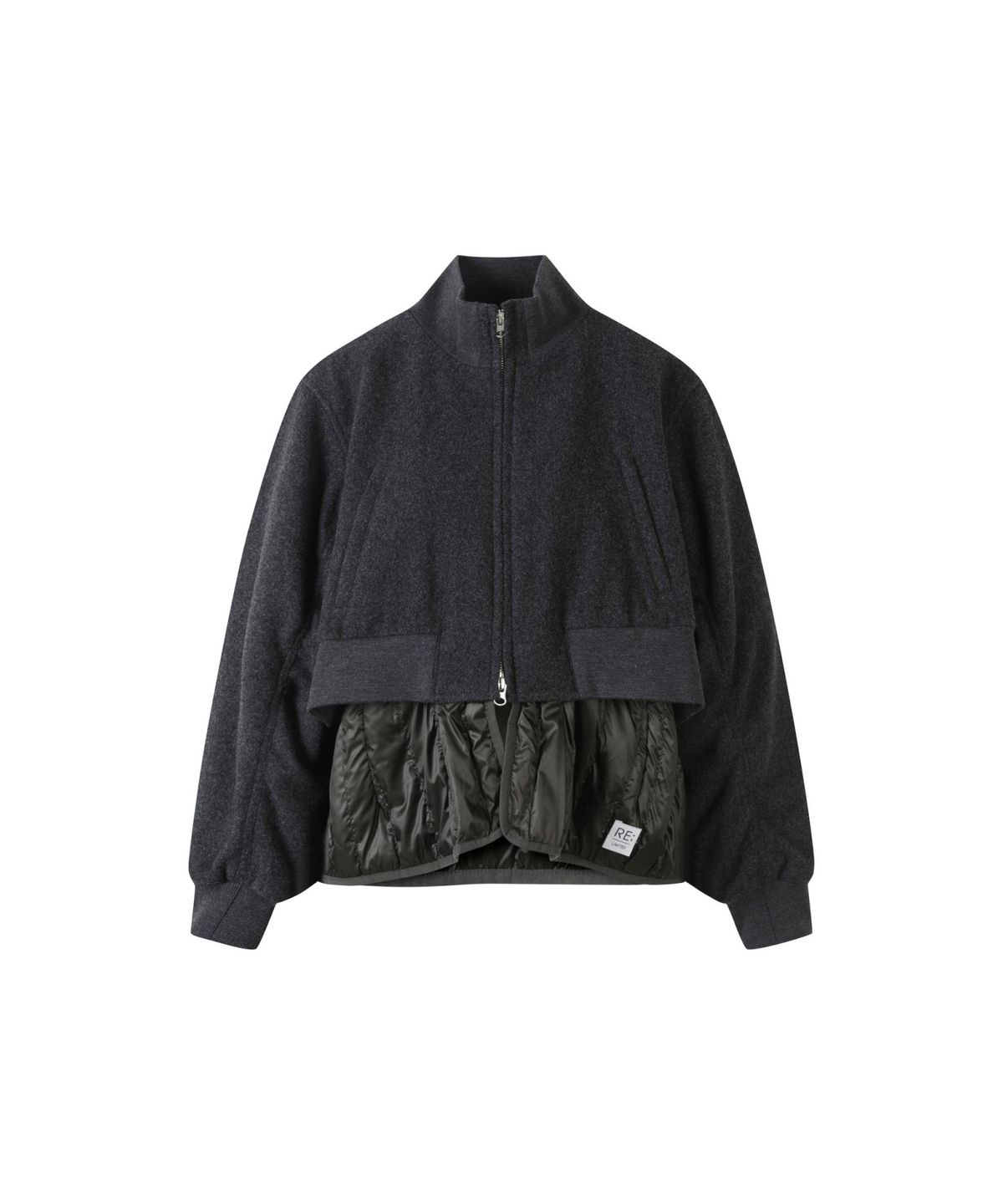 래코드(RECODE) Wool Mixed Bomber Jumper_RQUAW23525GYX