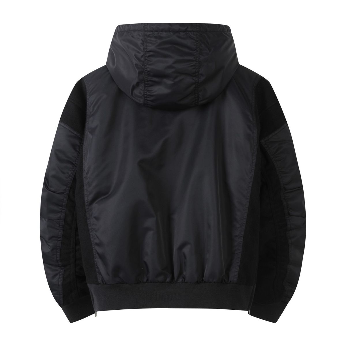 래코드(RECODE) Patch Work Hoodie Bomber Jumper_RQUAW23526BKX