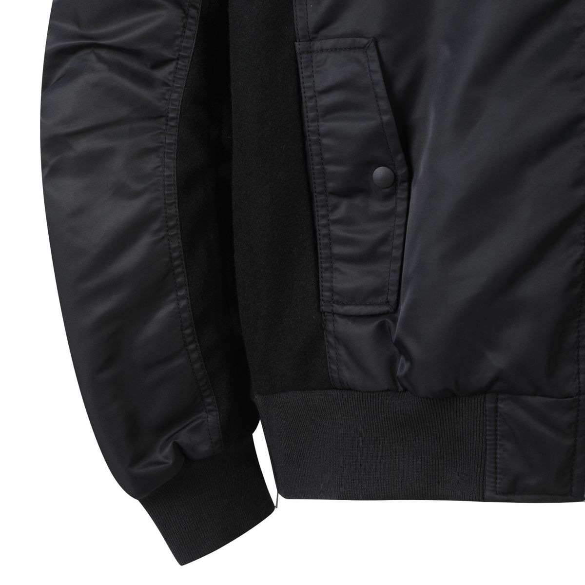 래코드(RECODE) Patch Work Hoodie Bomber Jumper_RQUAW23526BKX