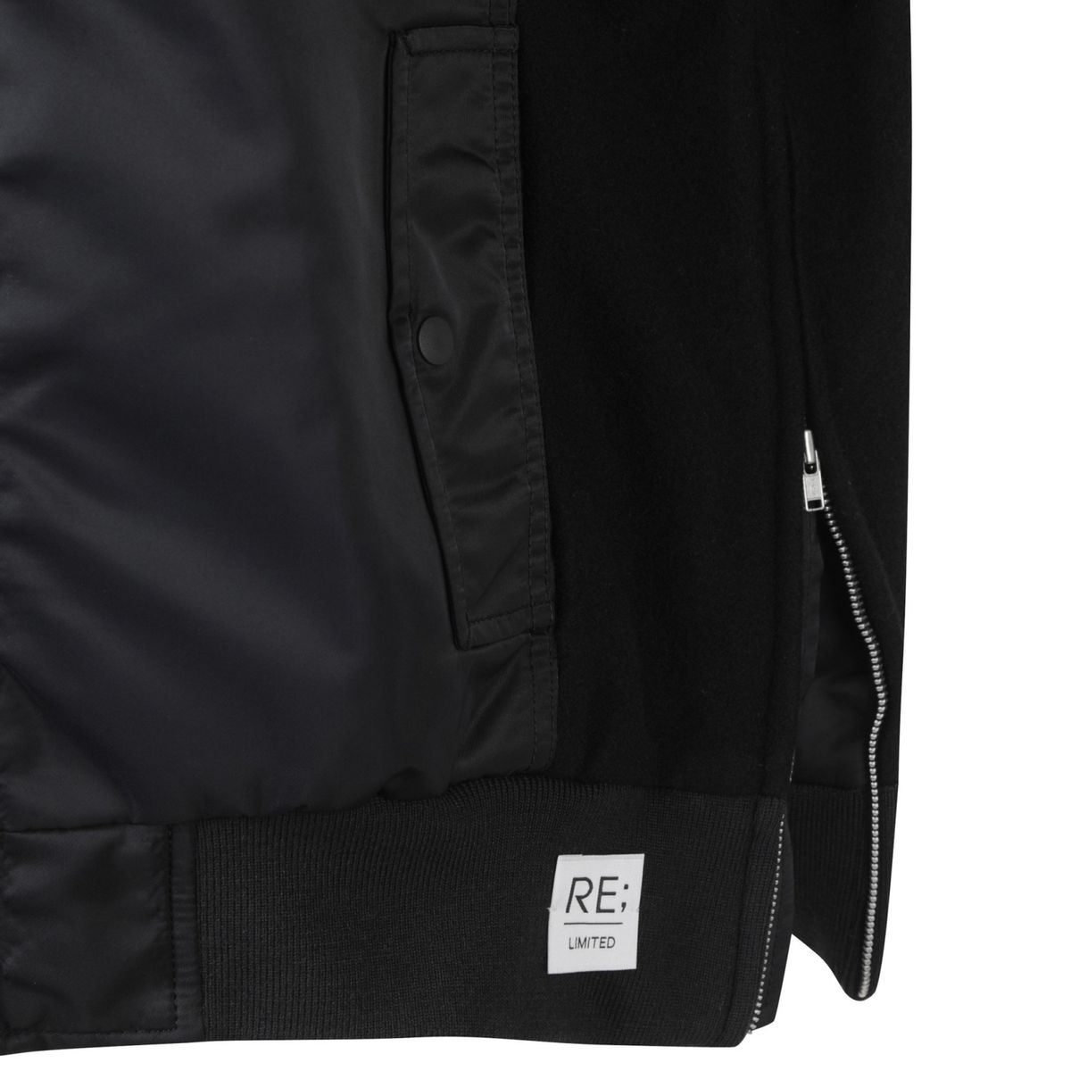 래코드(RECODE) Patch Work Hoodie Bomber Jumper_RQUAW23526BKX