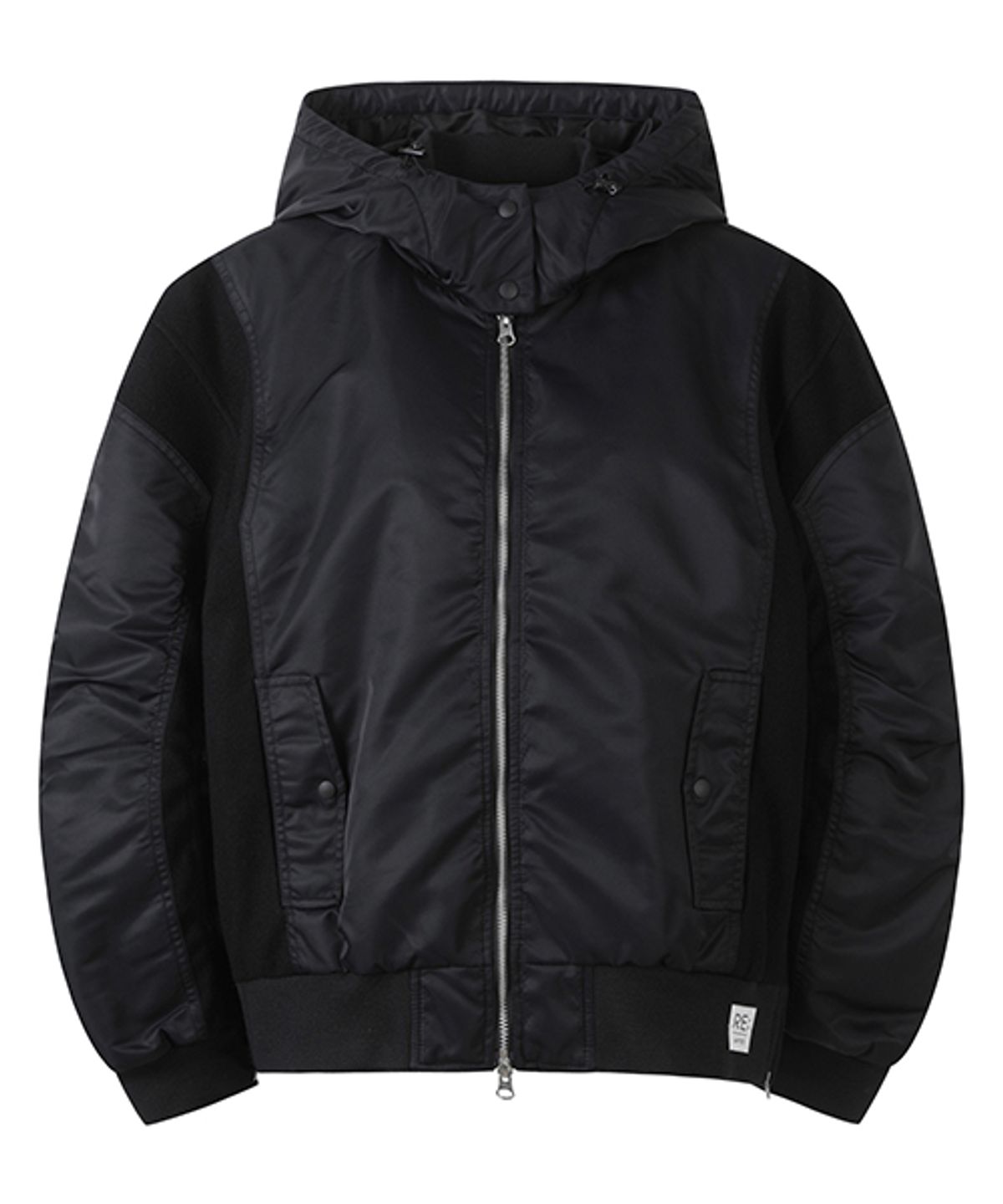 래코드(RECODE) Patch Work Hoodie Bomber Jumper_RQUAW23526BKX