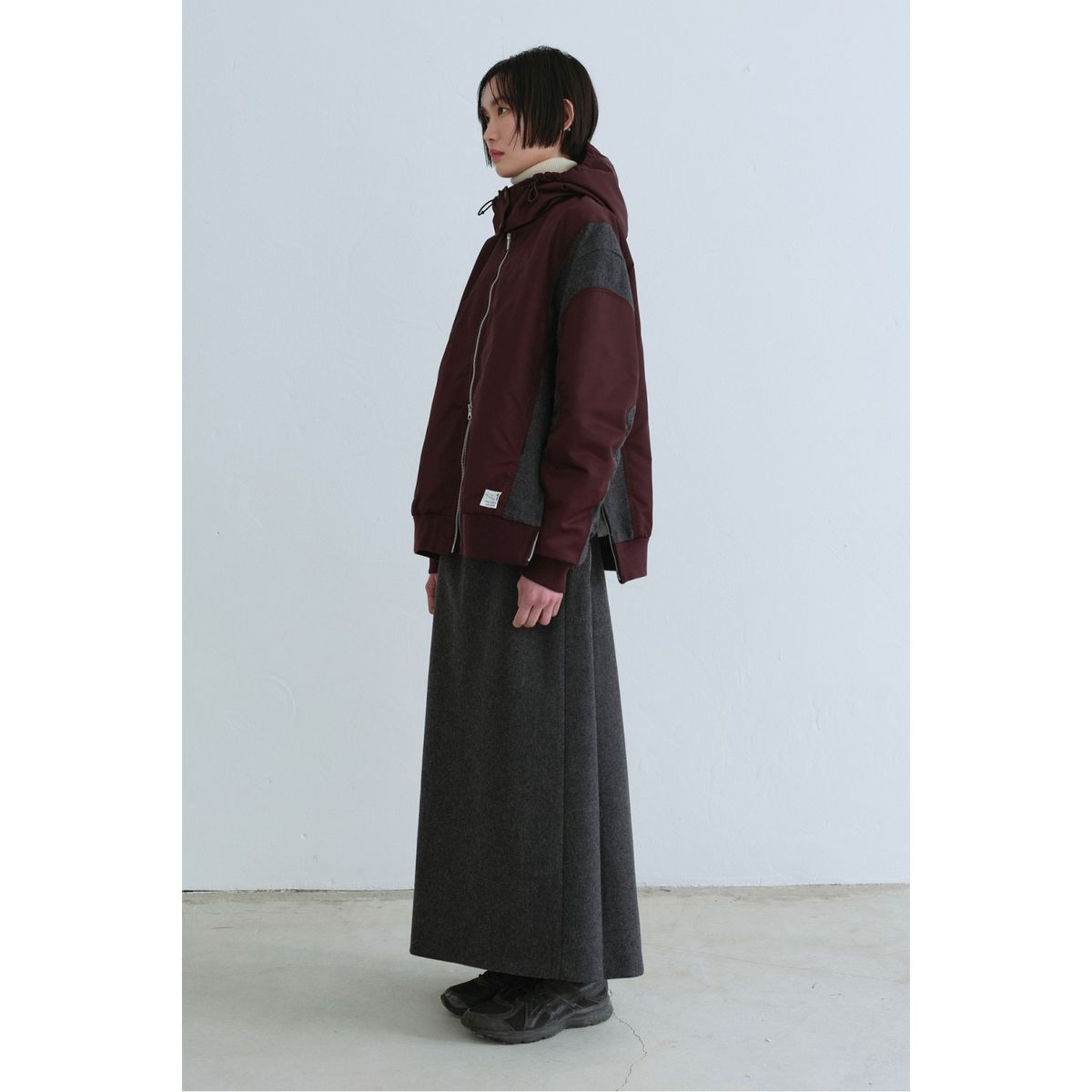 래코드(RECODE) Patch Work Hoodie Bomber Jumper_RQUAW23526WIX