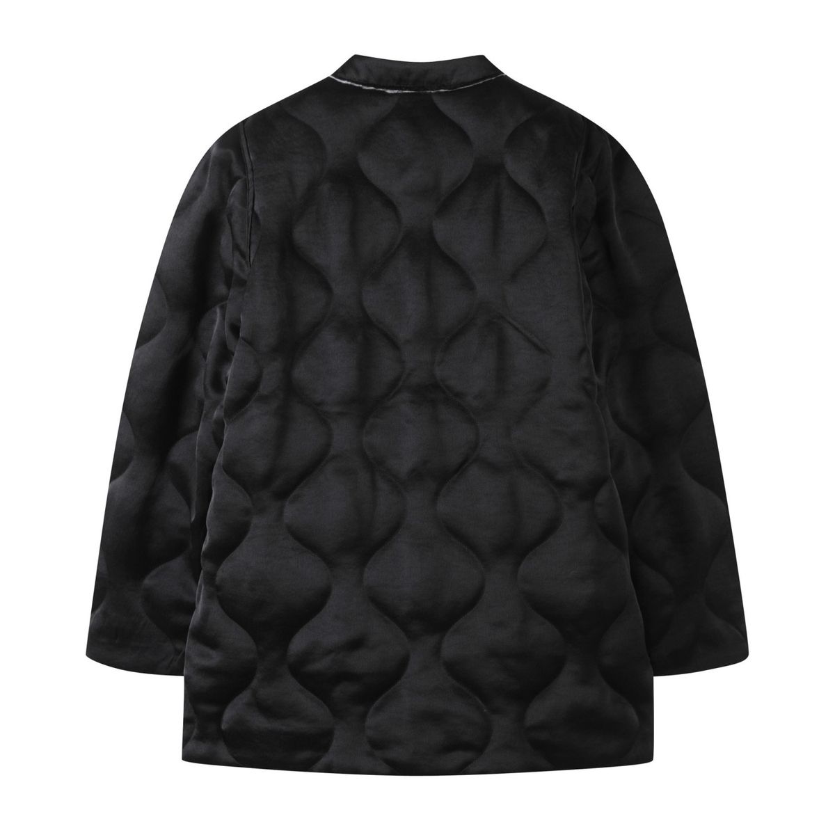 래코드(RECODE) Quilting Y Line Cardigan Jumper_RQUAW23524BKX
