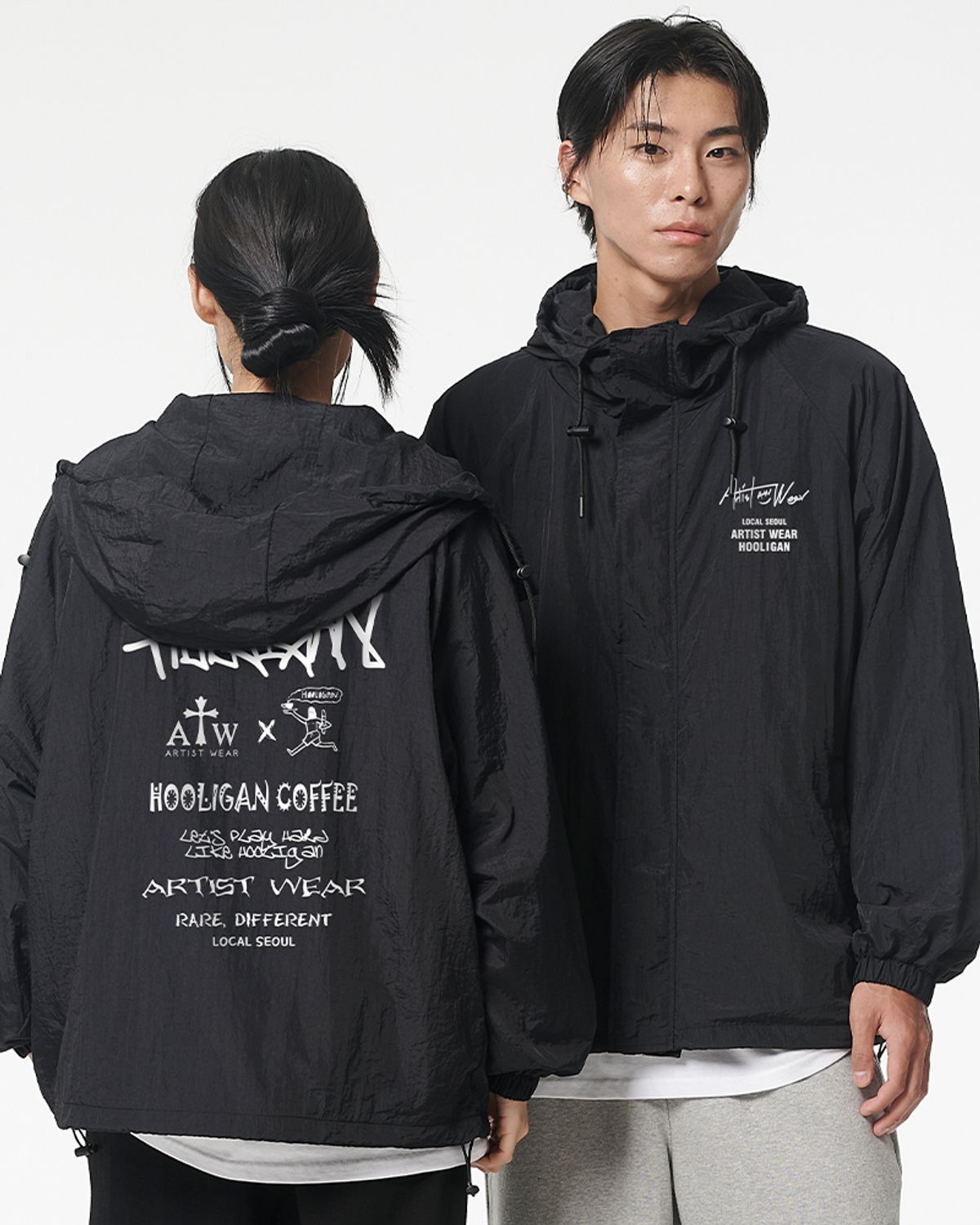 아티스트웨어(ARTISTWEAR) [ATW x HOOLIGAN] 로컬서울 후드 바람막이