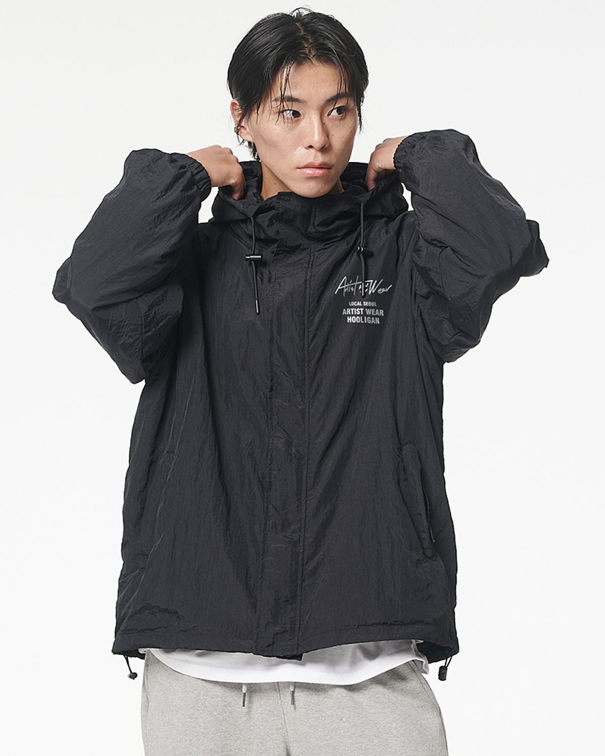 아티스트웨어(ARTISTWEAR) [ATW x HOOLIGAN] 로컬서울 후드 바람막이
