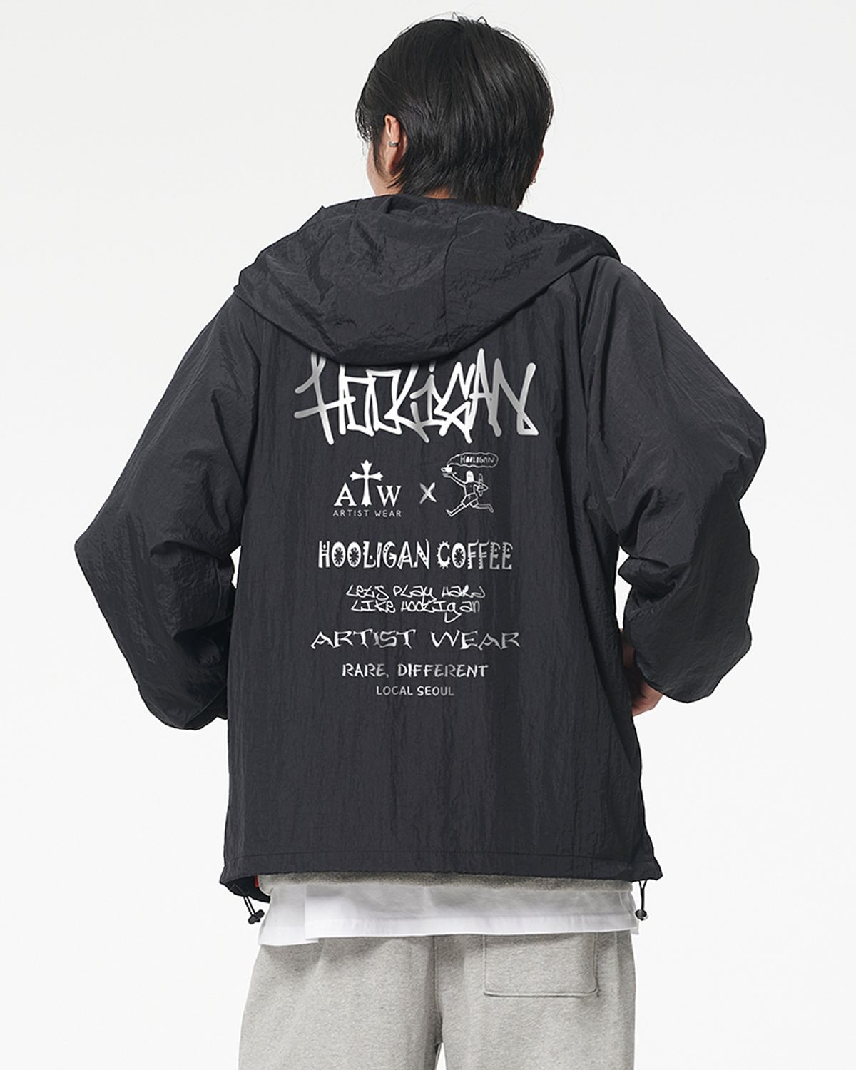 아티스트웨어(ARTISTWEAR) [ATW x HOOLIGAN] 로컬서울 후드 바람막이