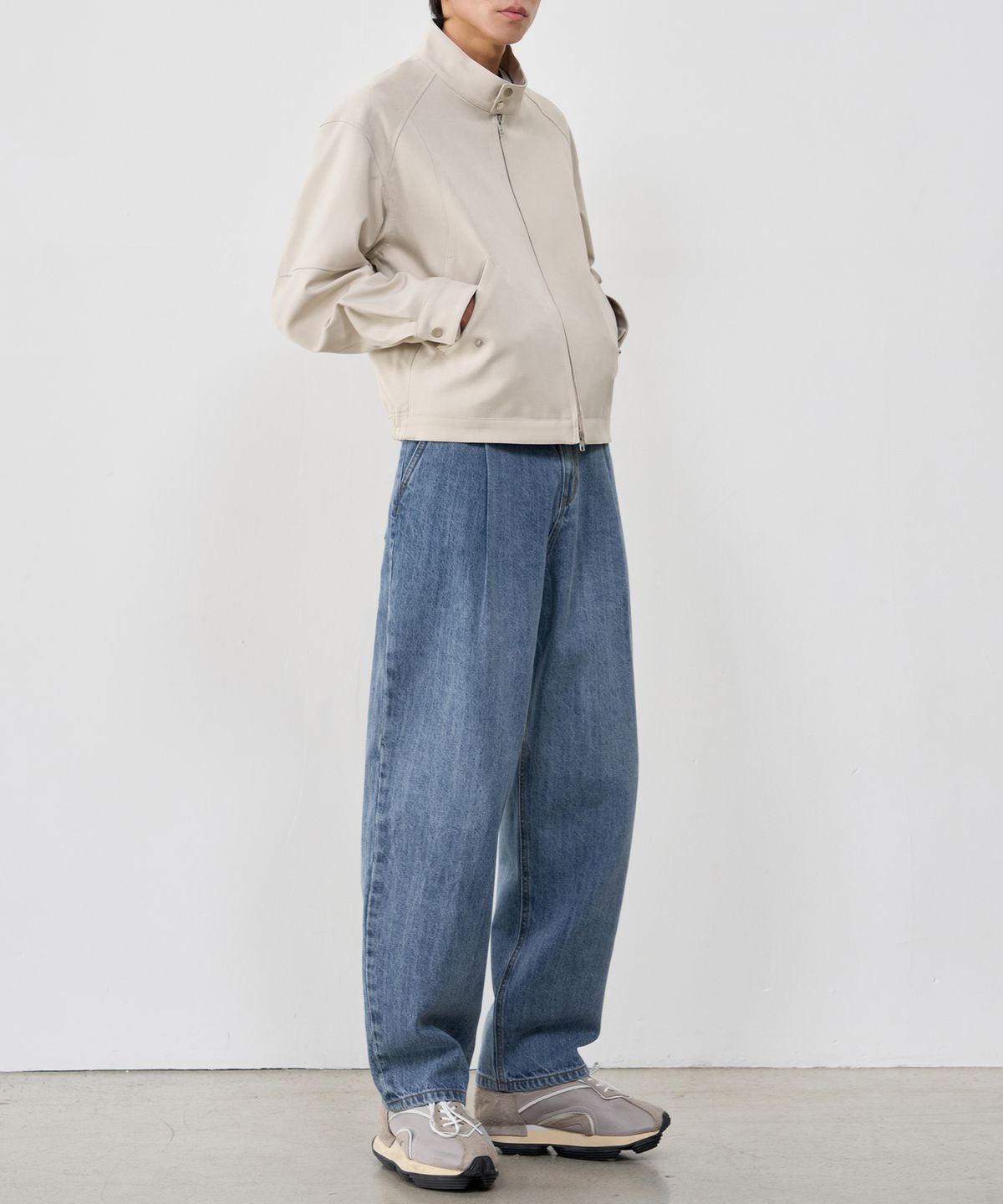 아워데이즈(OURDAYZ) 벌룬핏 데님 팬츠 [WASHED MID BLUE]