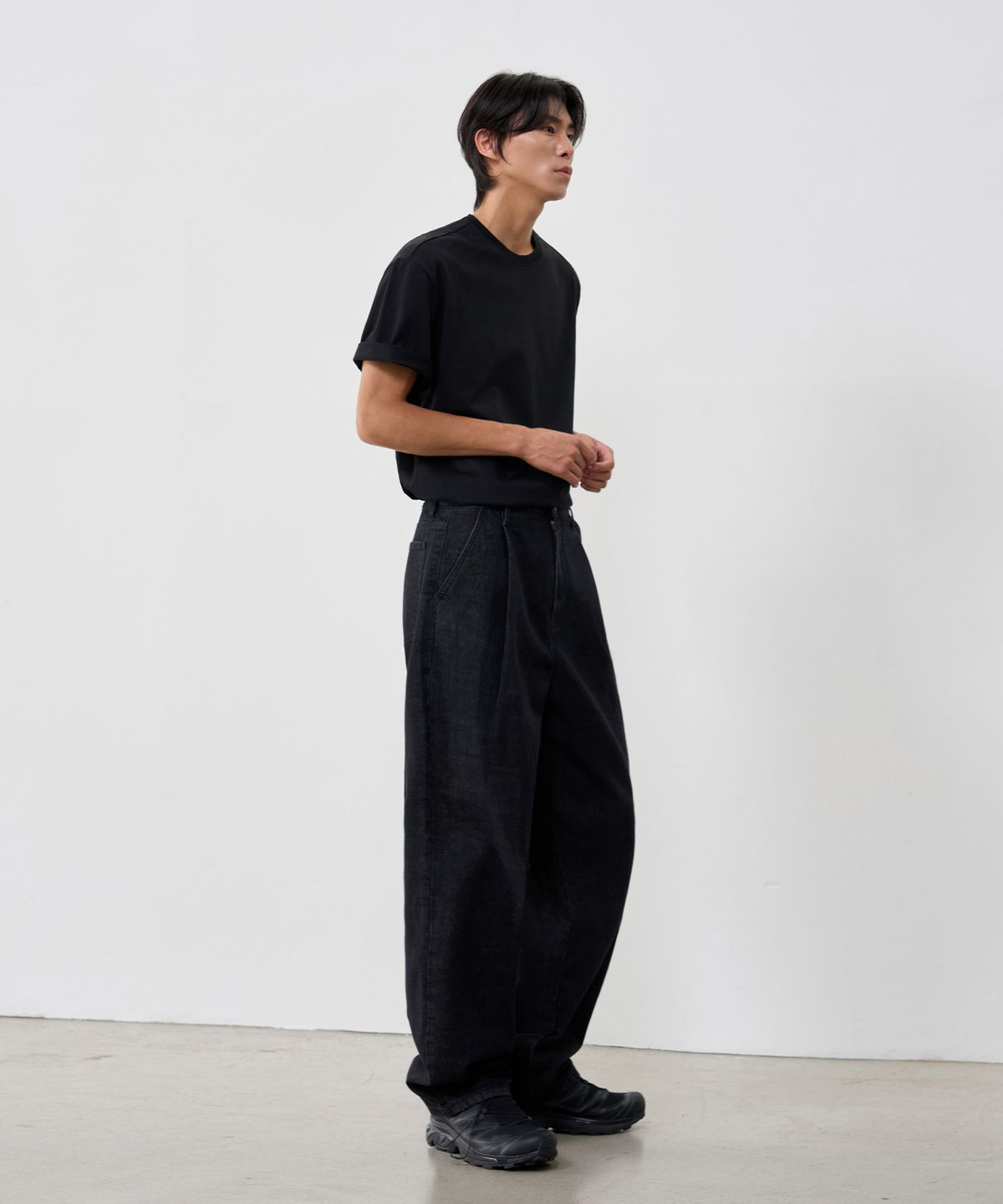 아워데이즈(OURDAYZ) 벌룬핏 데님 팬츠 [WASHED BLACK]