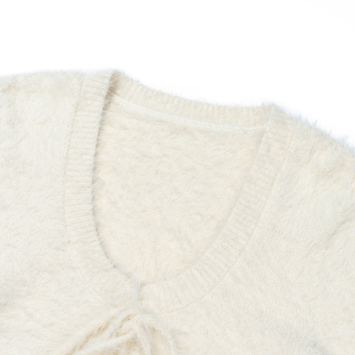 엑스트라오디너리(EXTRAORDINARY) WOMENS FUR CARDIGAN IVORY