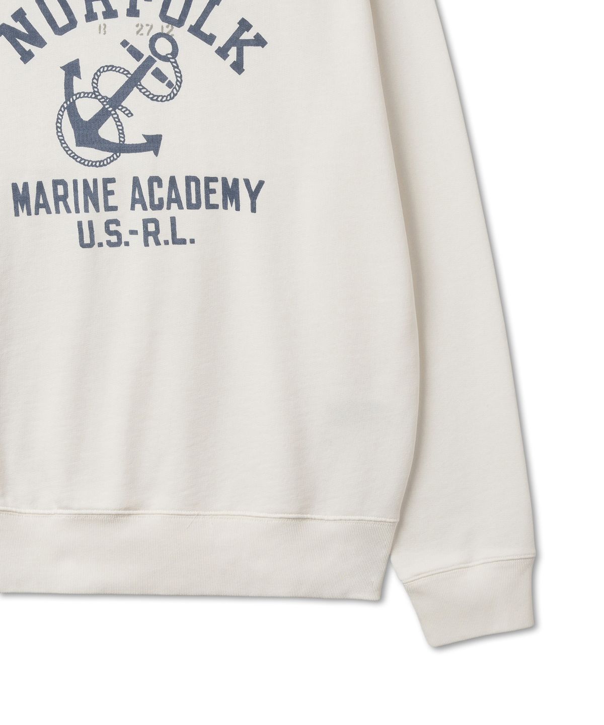 폴로 랄프 로렌(POLO RALPH LAUREN) 앵커 프린트 플리스 스웨트셔츠 - 화이트