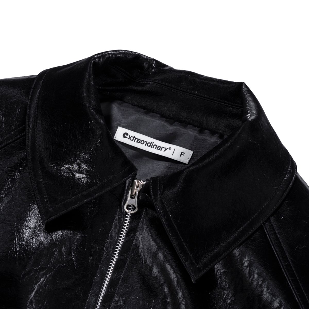 엑스트라오디너리(EXTRAORDINARY) VEGAN LEATHER WOMENS JACKET BLACK