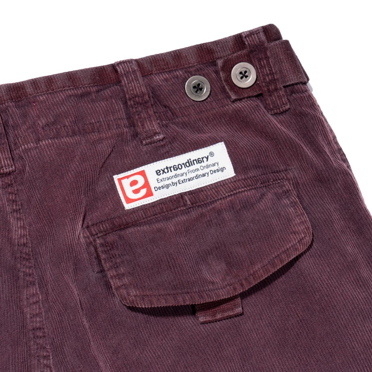 엑스트라오디너리(EXTRAORDINARY) CORDUROY WS CARGO PANTS BURGUNDY