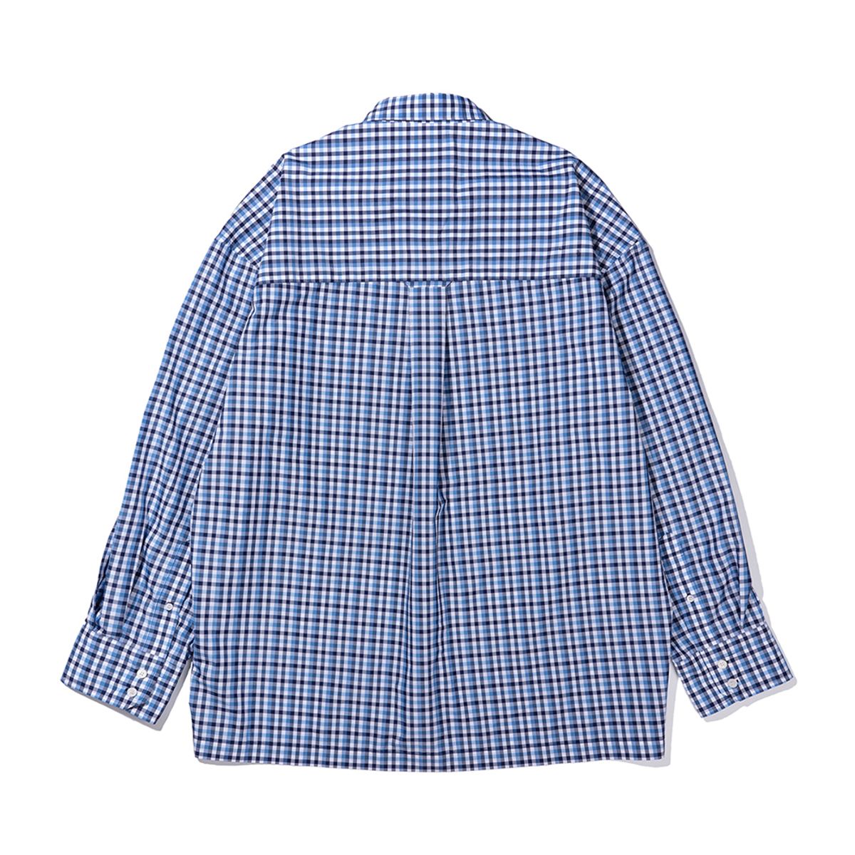 엑스트라오디너리(EXTRAORDINARY) OVER FIT CHECK SHIRT BLUE