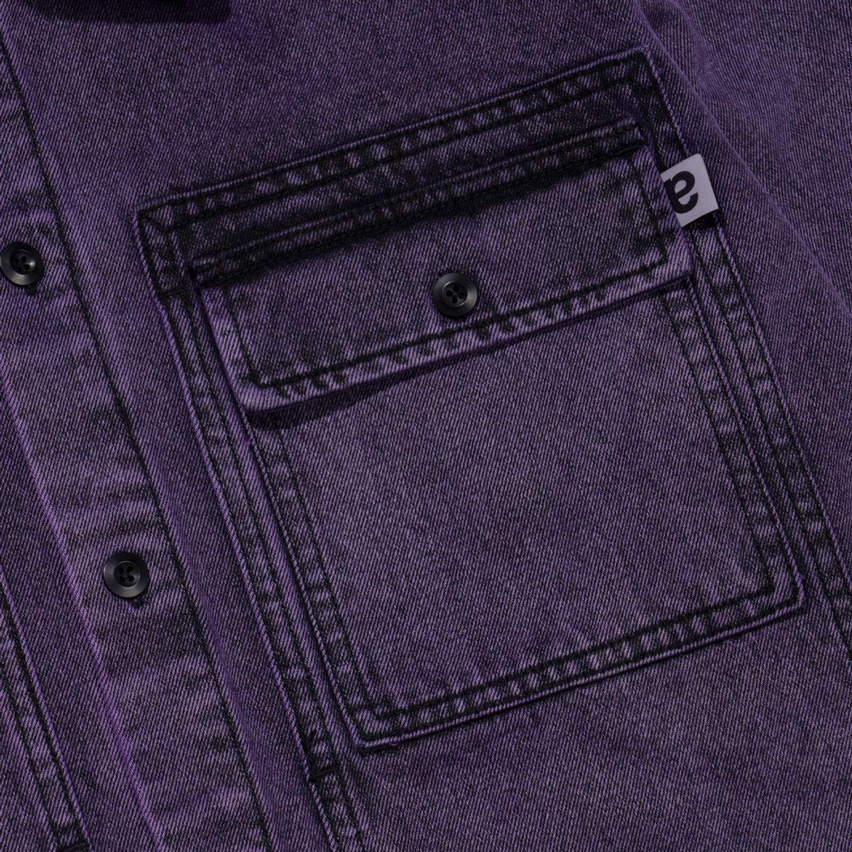 엑스트라오디너리(EXTRAORDINARY) ACID WASHED POCKET SHIRT PURPLE