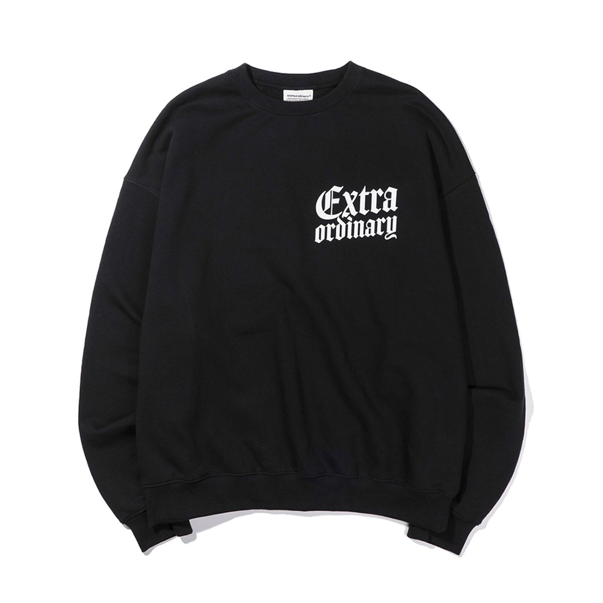 엑스트라오디너리(EXTRAORDINARY) MEDIEVAL LOGO CREWNECK BLACK