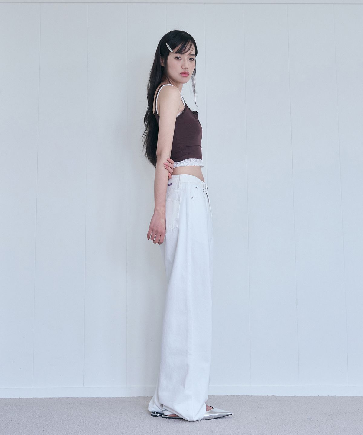 아워데이즈(OURDAYZ) 벨리즈 와이드 레그 데님 팬츠 [WHITE]
