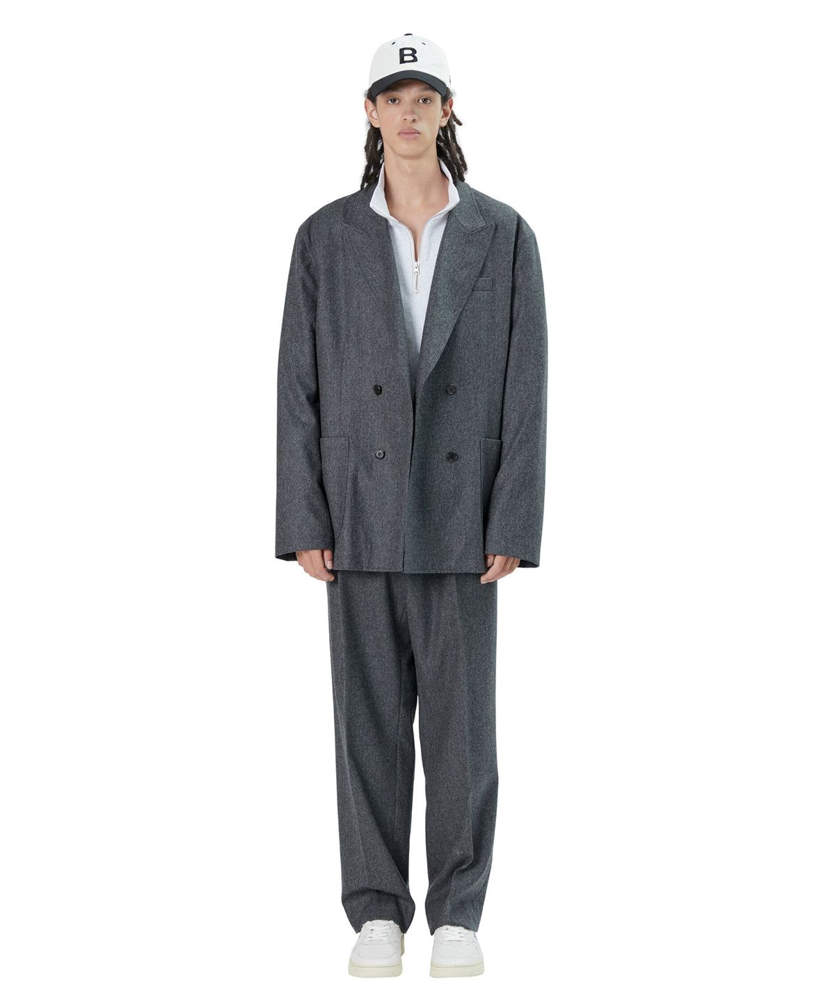 브라운야드(BROWNYARD) 21fw 더블브레스트 자켓, 차콜