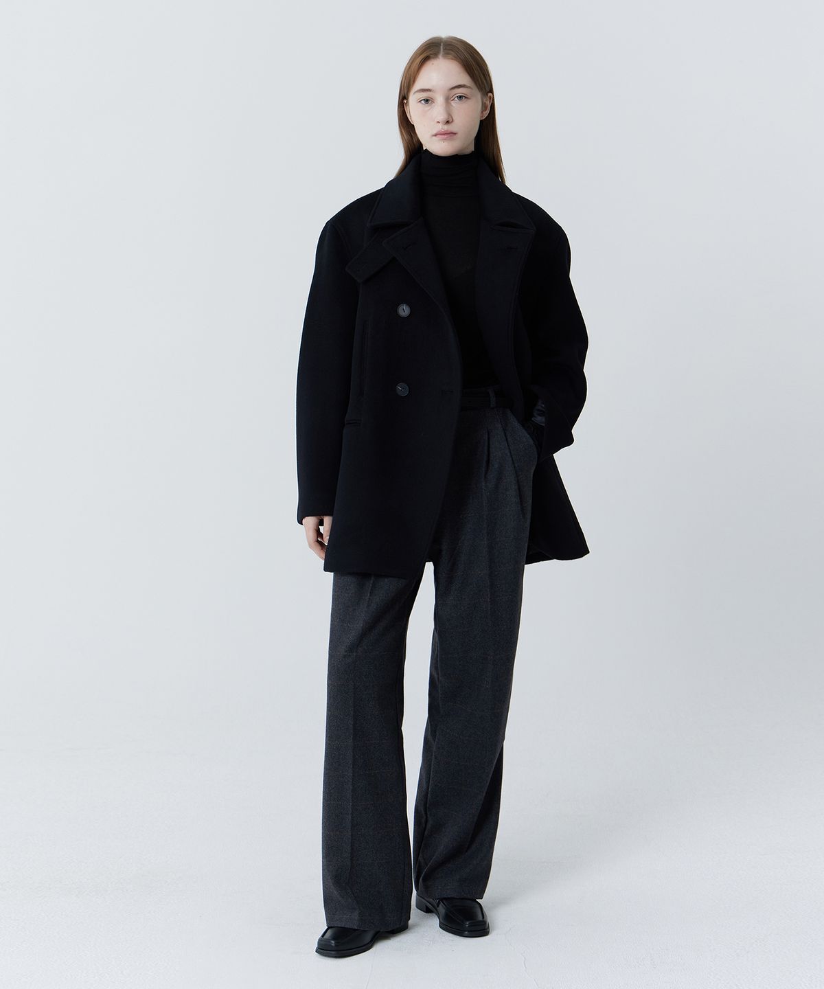 줄리아페페(JULIAPEPE) Classy Peacoat (Black)