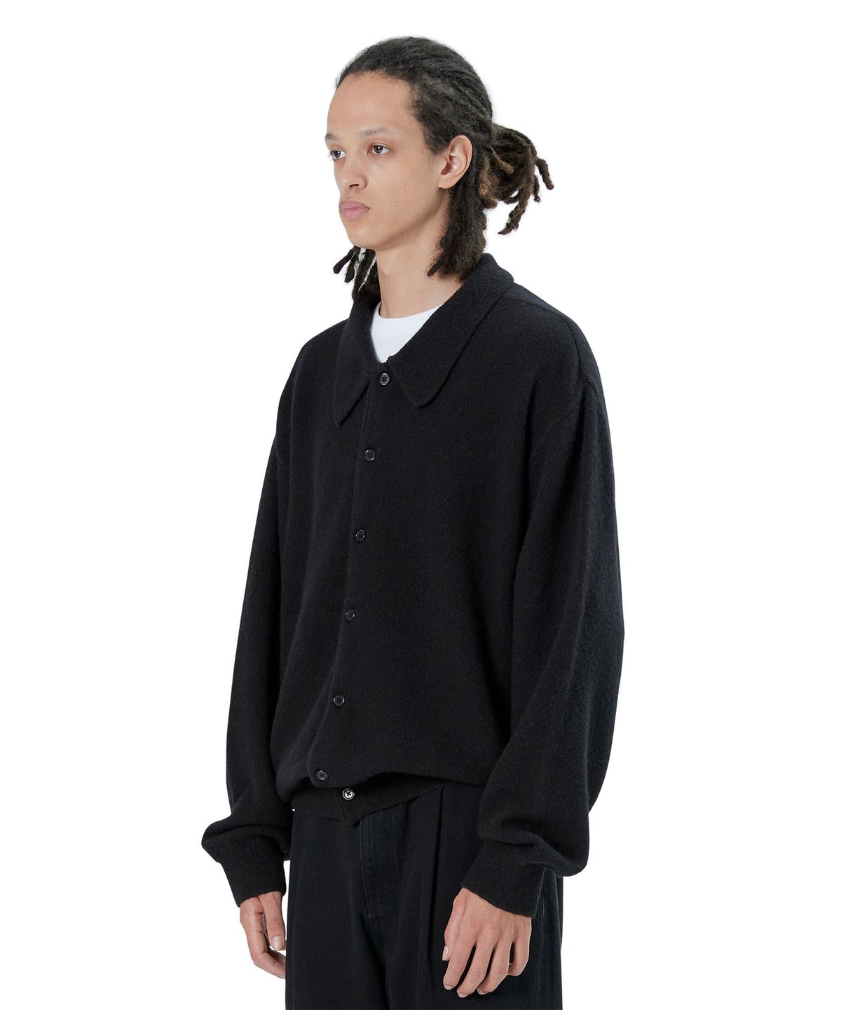 브라운야드(BROWNYARD) 21fw 카라 가디건, 블랙