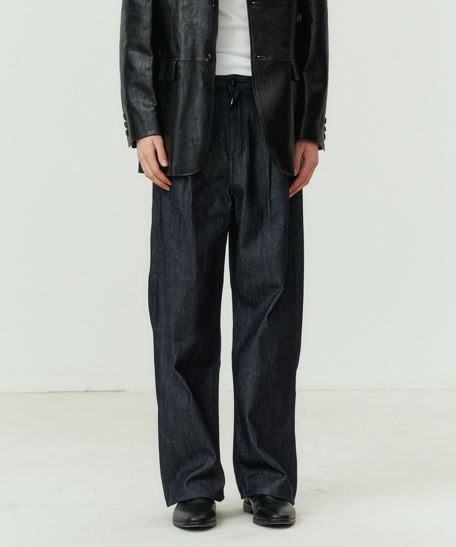 デニム・ジーパン NOT4NERD TR Two Tuck Wide Pants Charcoal PT063CH 3931797.jpg?20241128121859