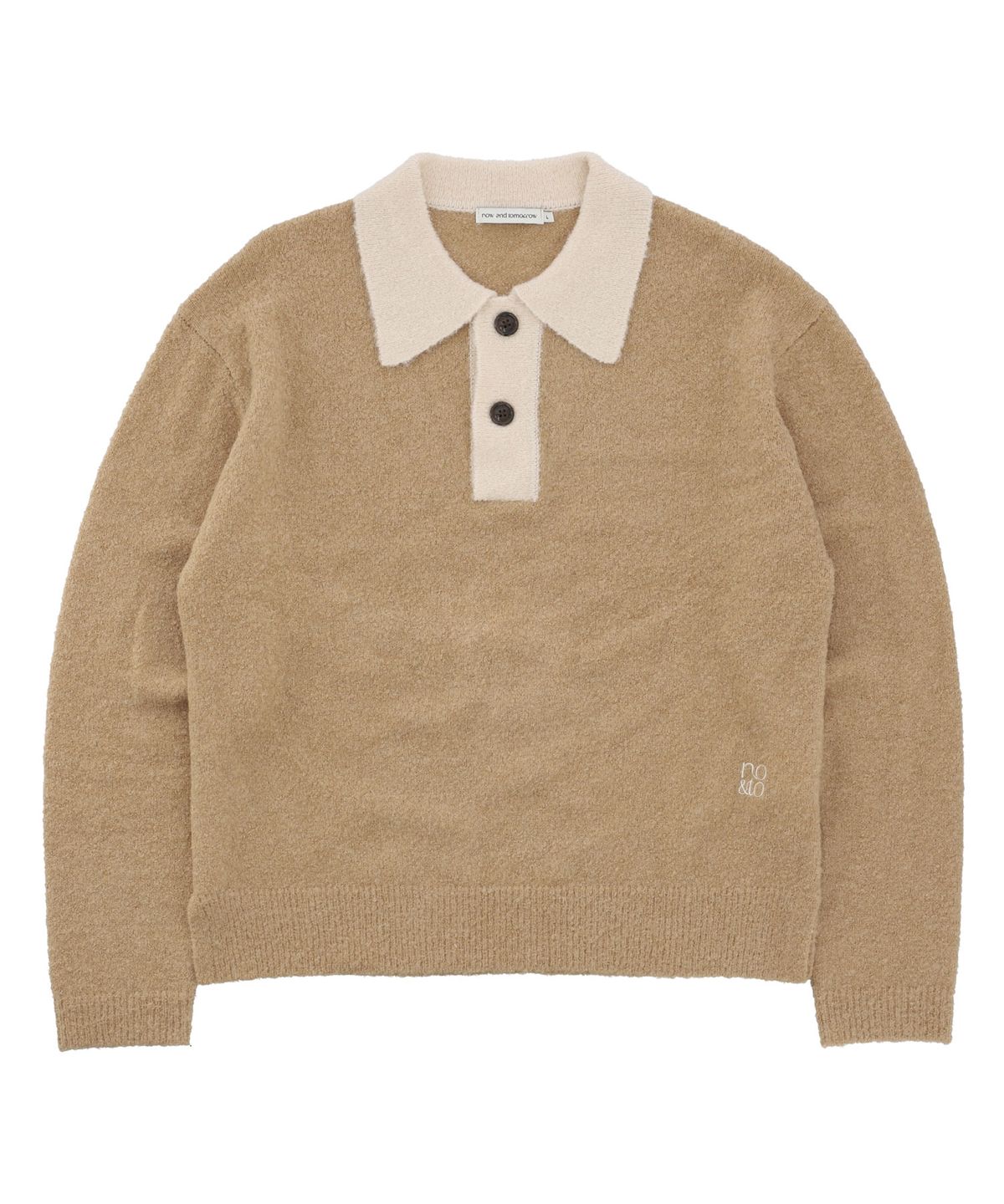 나우앤투모로우(NOWANDTOMORROW) COLOR BLOCK COLLAR PULLOVER [3 COLOR]