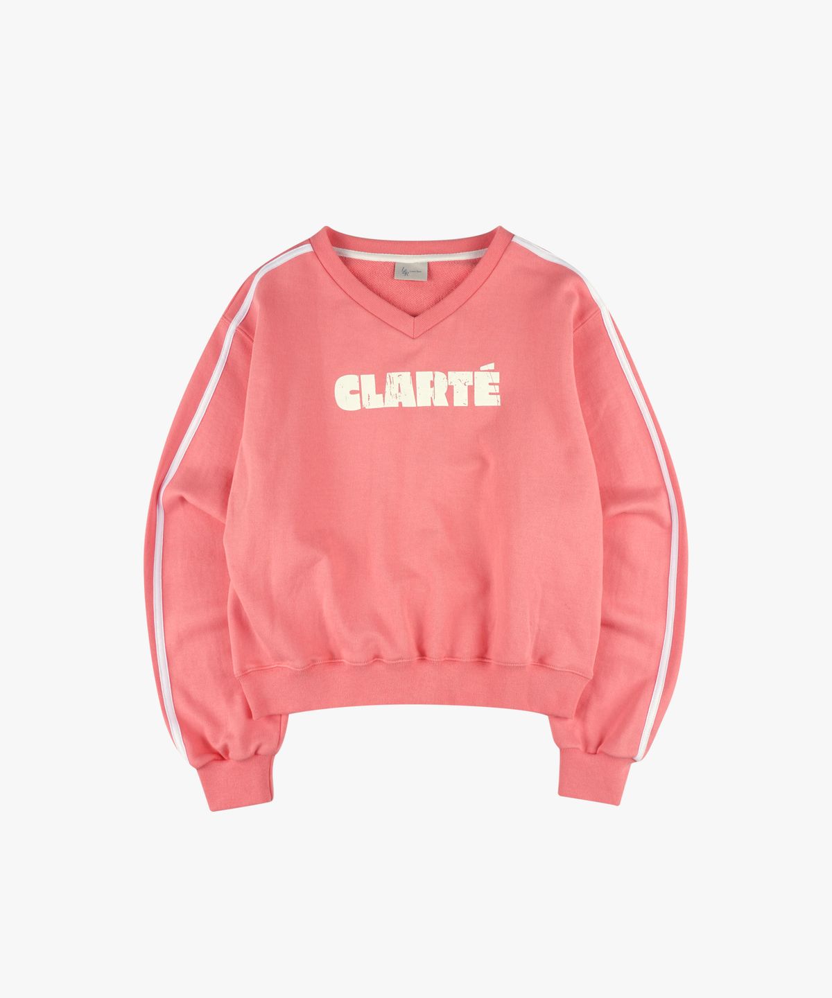 로시로우(LOSSYROW) Lossy  Line Point V-Neck Sweatshirt_pink