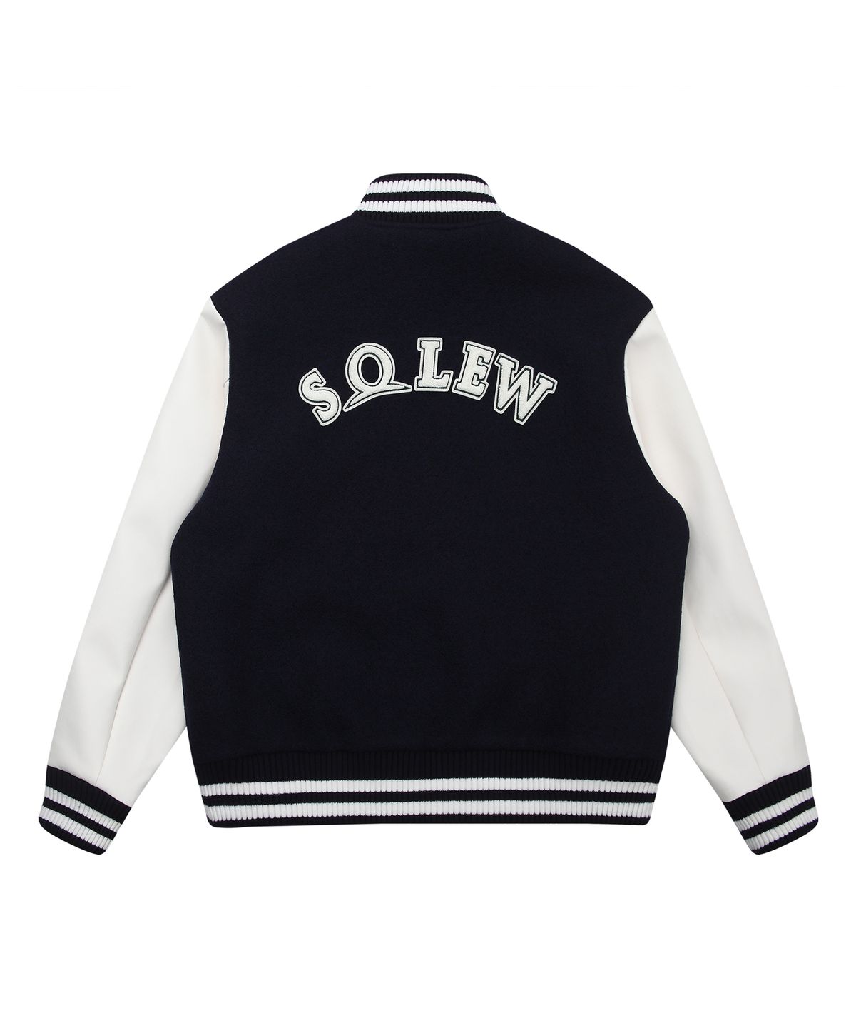 소루(SOLEW) 소루 바시티 자켓_네이비