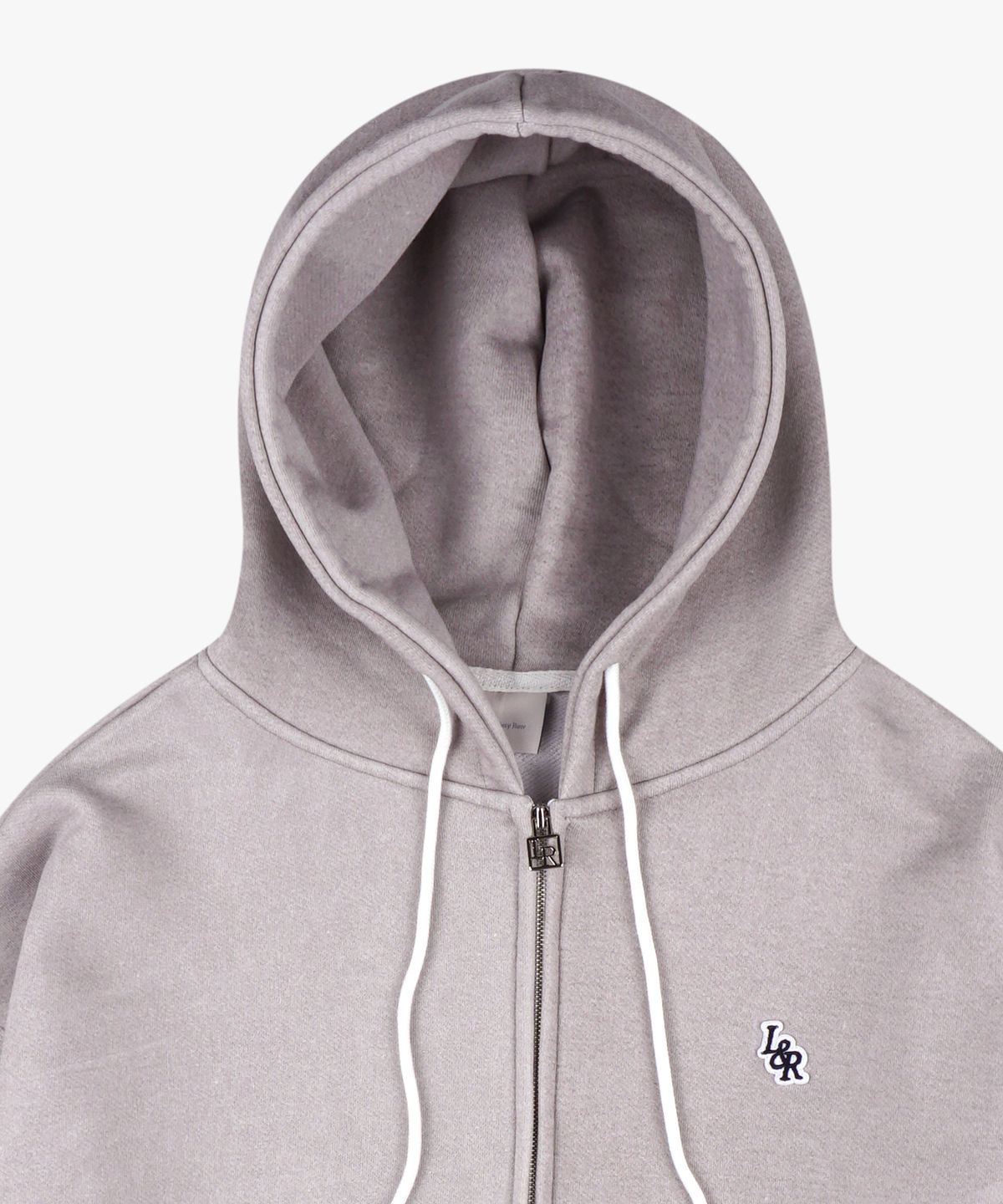 로시로우(LOSSYROW) Lossy  Pigment Patch Hood Zip-Up_gray
