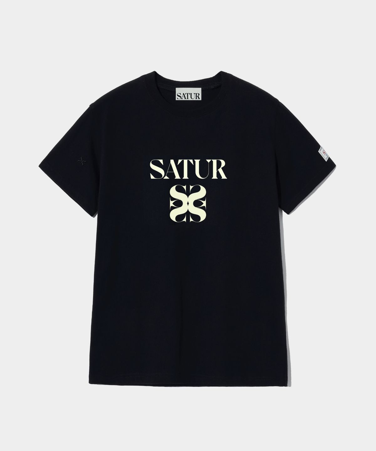 세터(SATUR) 클래식 로고 반팔 티셔츠 클래식 블랙