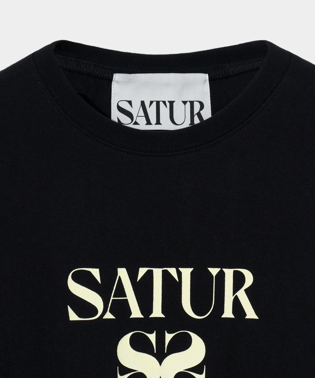 세터(SATUR) 클래식 로고 반팔 티셔츠 클래식 블랙