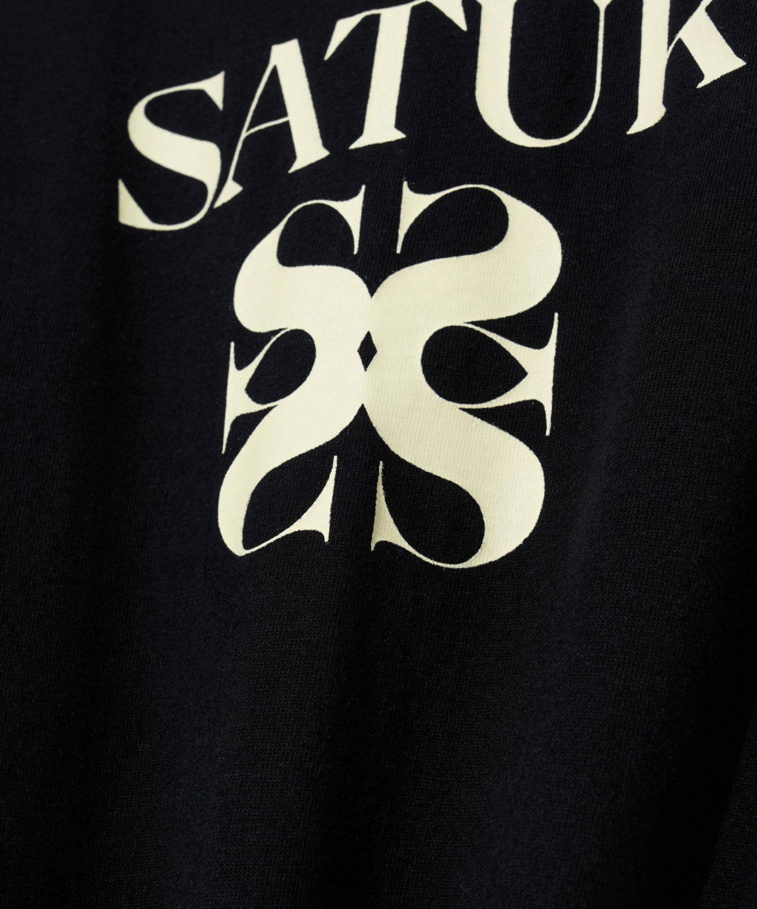 MUSINSA | SATUR Classic Logo Short Sleeve T-Shirt Classic Black