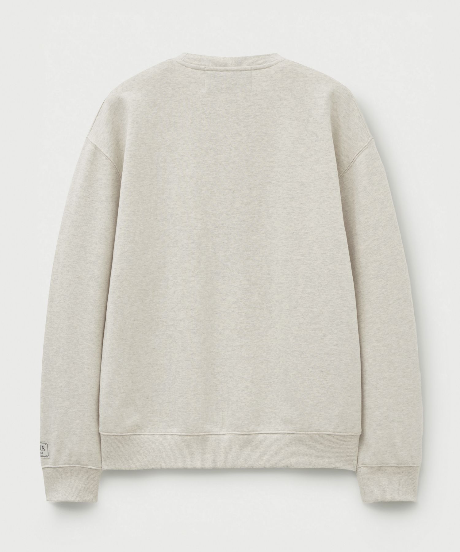 MUSINSA | SATUR Classic logo sweatshirt melange ivory