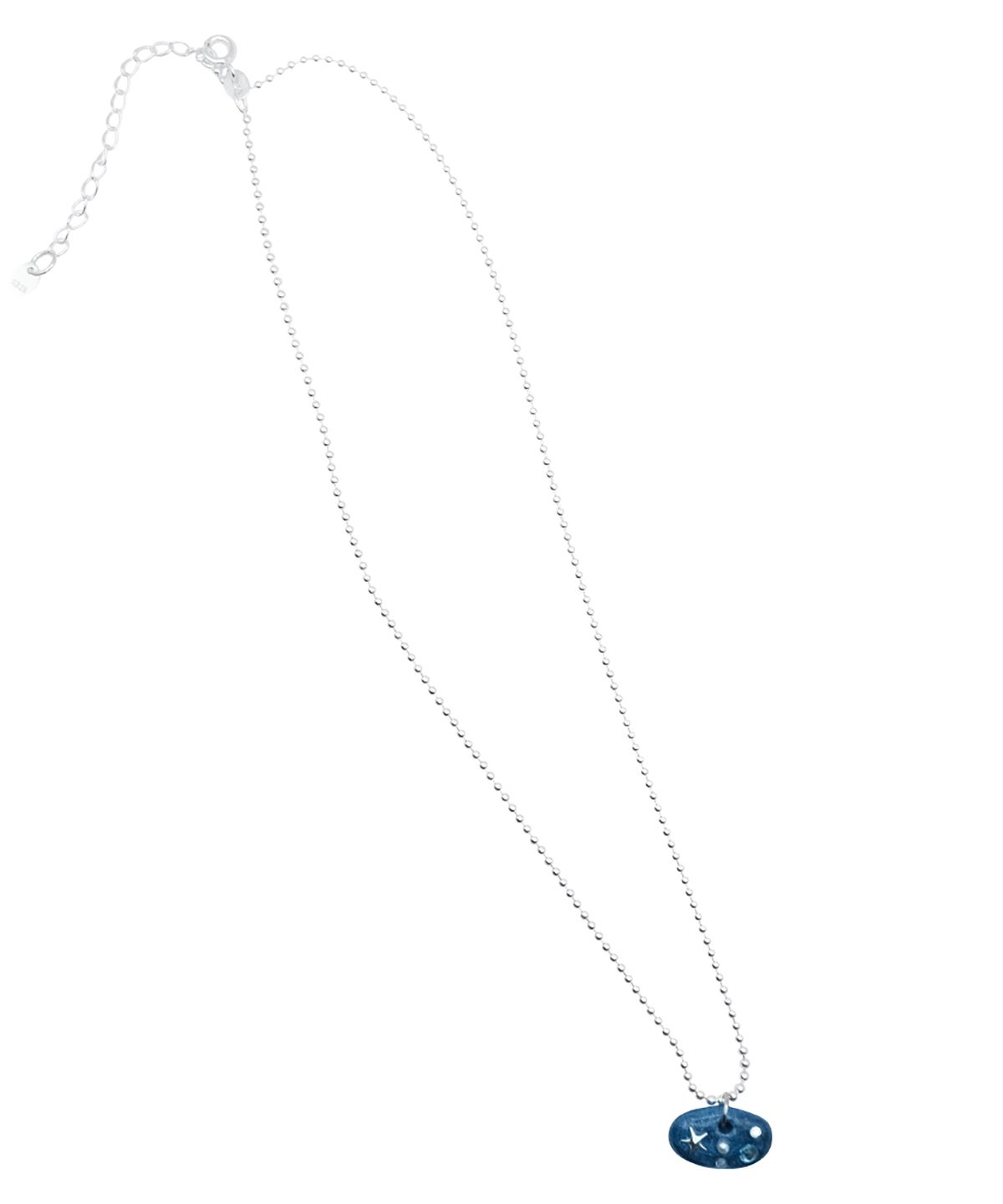 엔프프(NFF) blue stone silver necklace-navy