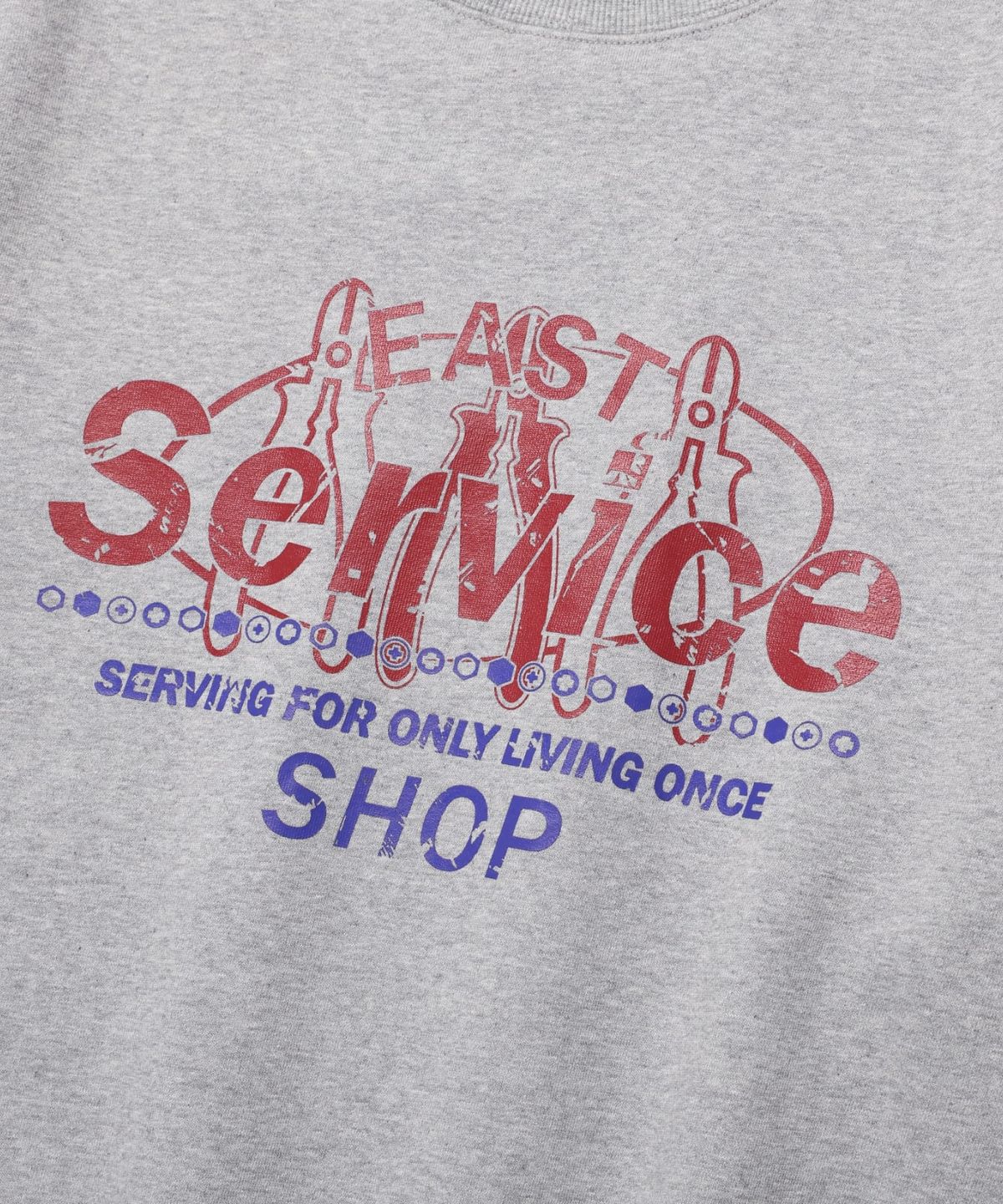 이스트서비스샵(eastserviceshop) Tool Graphic Sweatshirt - Melange Grey