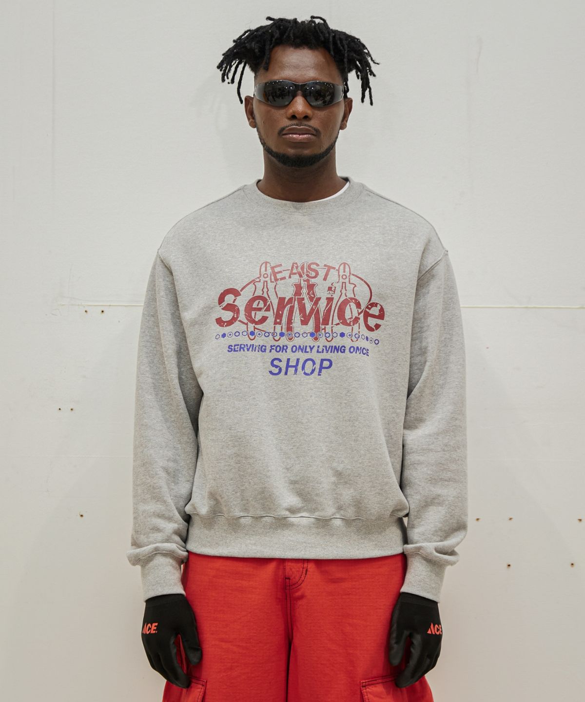 이스트서비스샵(eastserviceshop) Tool Graphic Sweatshirt - Melange Grey
