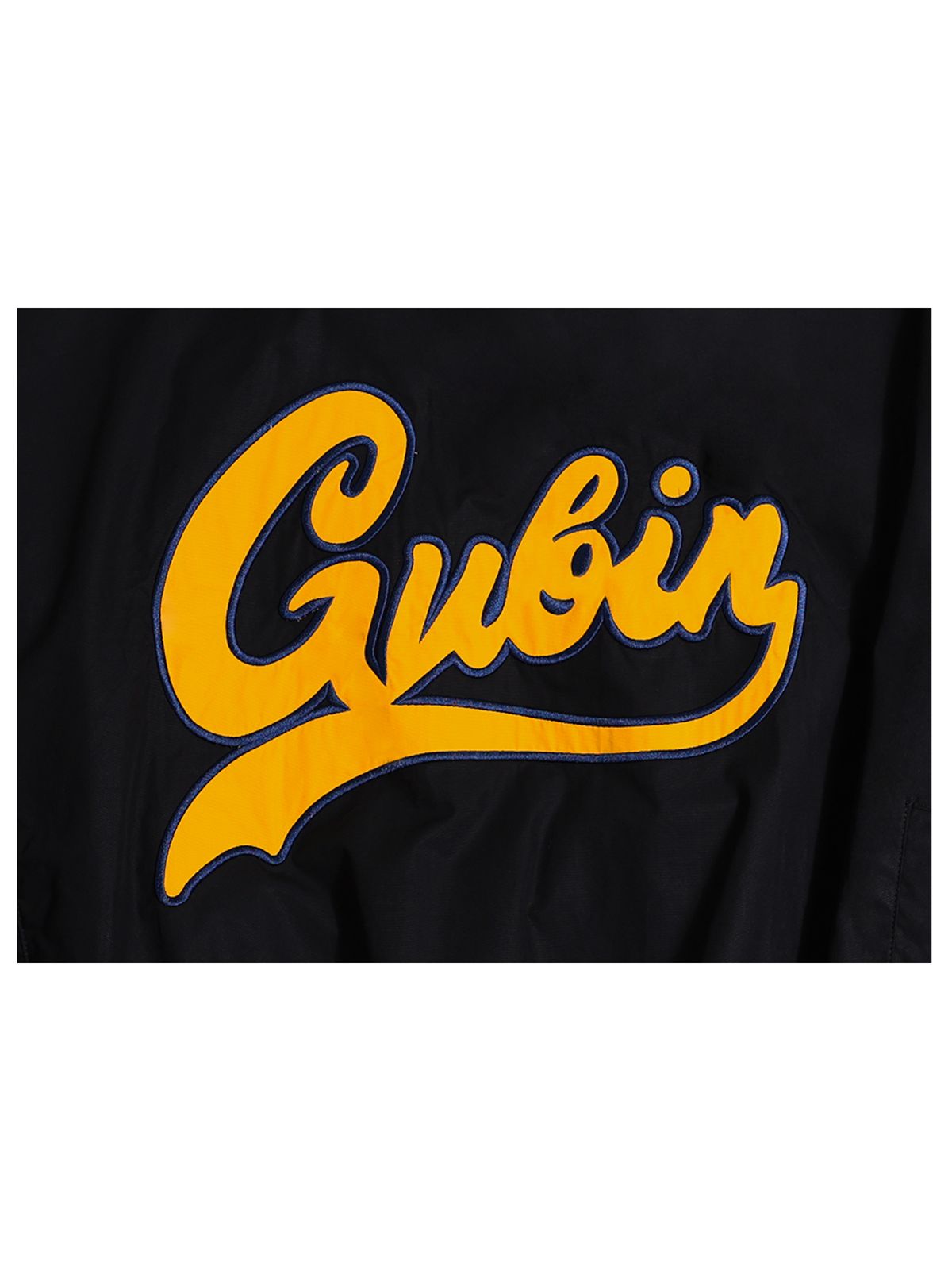 구빈(GUBIN) 레트로 브이넥 나일론 풀오버 - 블랙