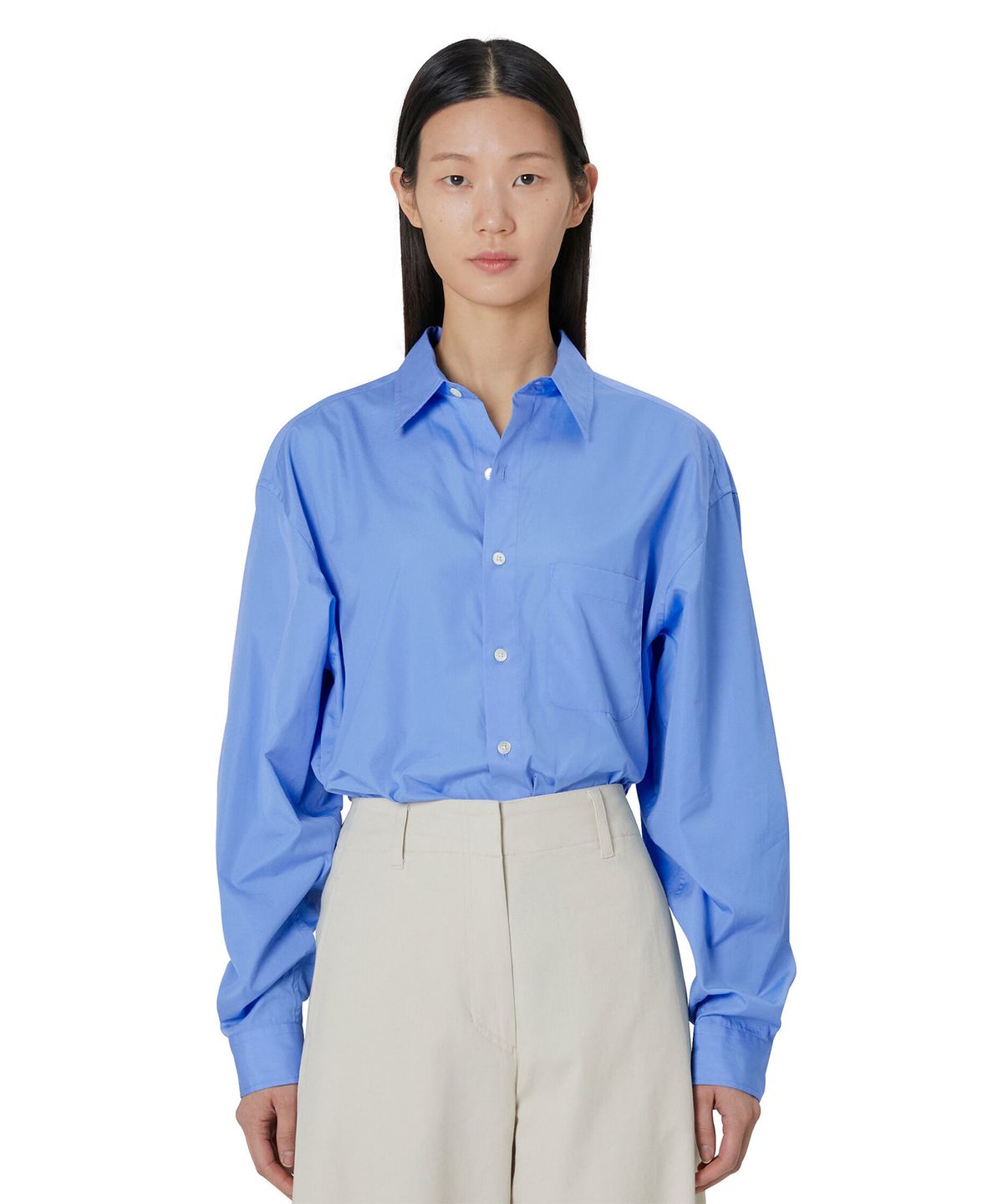 브라운야드(BROWNYARD) 22ss W 스테디 셔츠, 삭스 블루