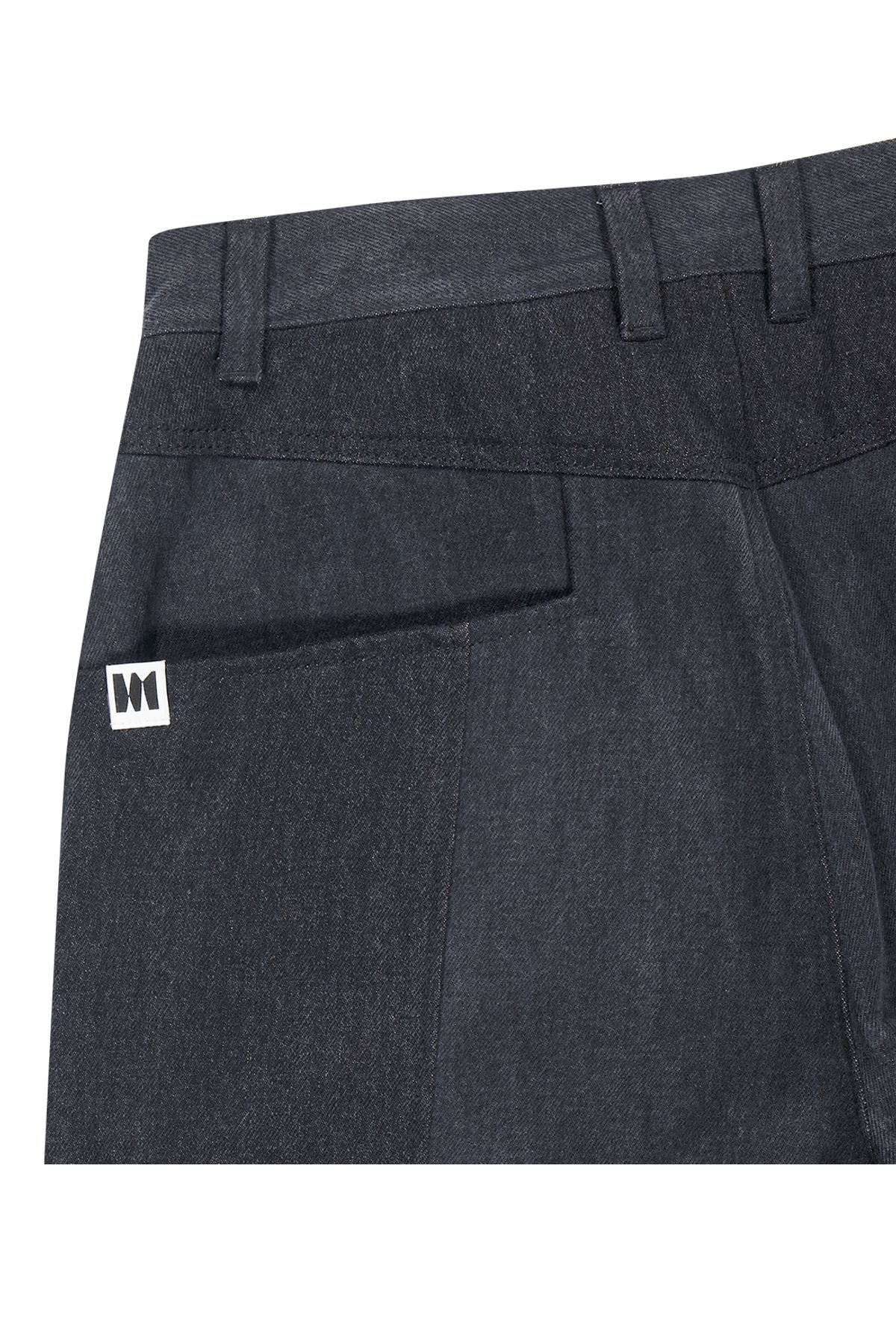 메아(MEA) RECONSTRUCTION DENIM PANTS [BLACK]