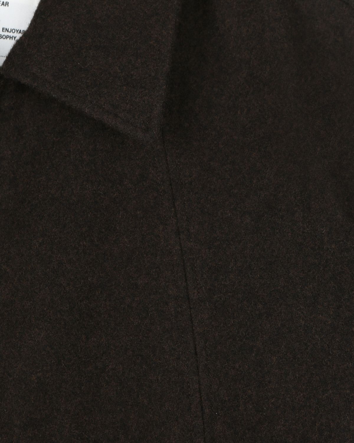 비슬로우(BESLOW) WOOL WIDE COLLAR HARRINGTON JACKET DARK BROWN